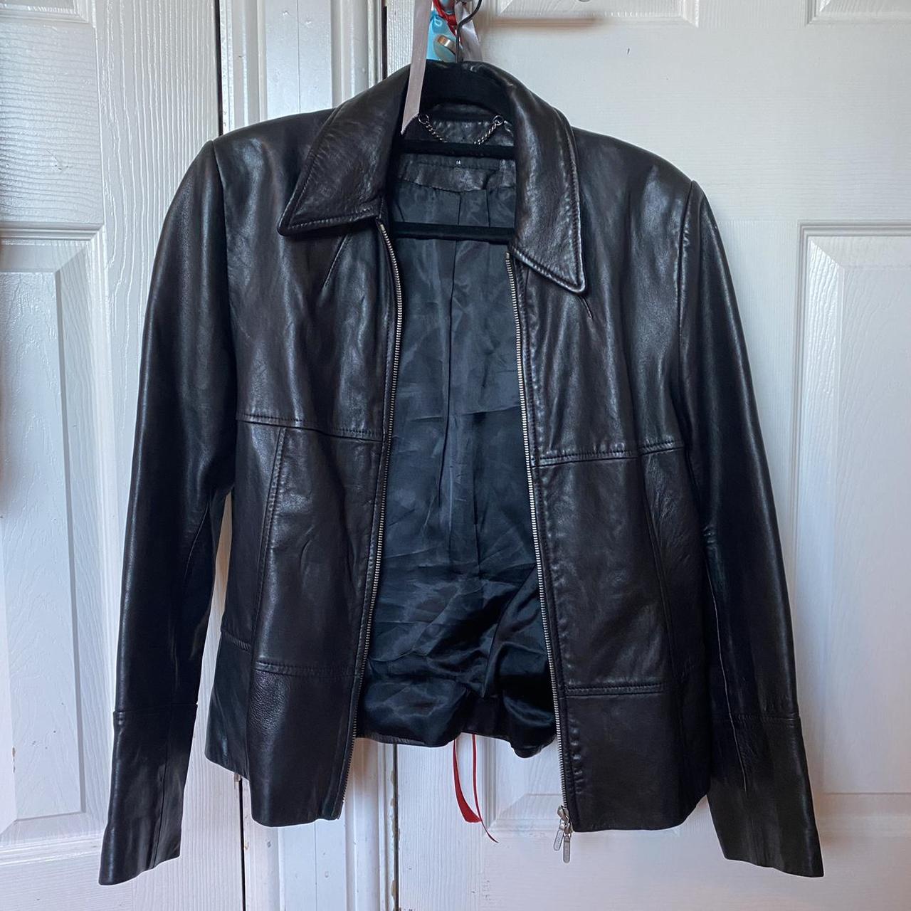 Most stunning vintage real leather jacket from karen... - Depop
