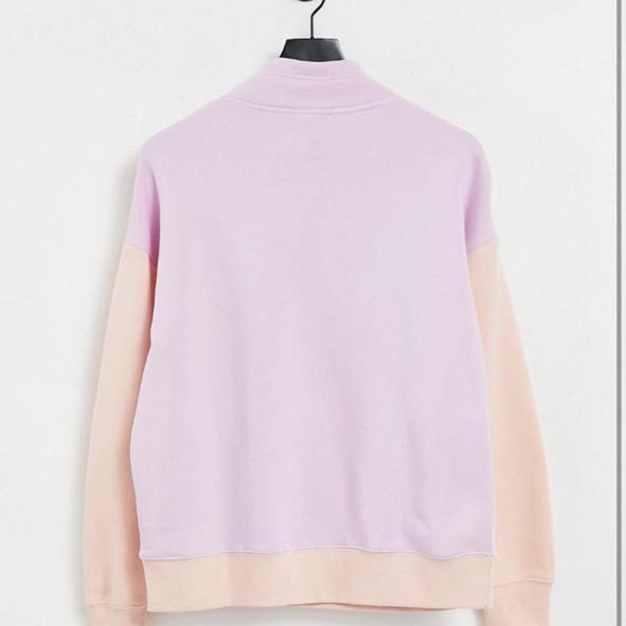 nike fleece sweatshirt in arctic pink and peach