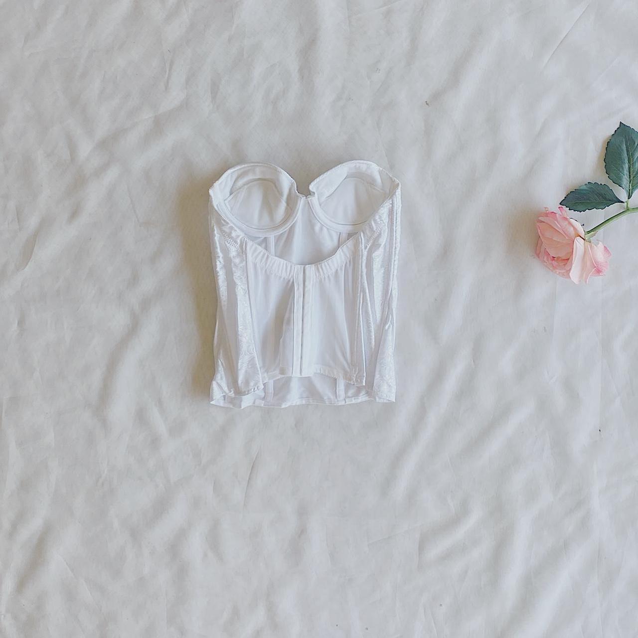 White Felina Bustier Bust 35 inches Length 14.5... - Depop