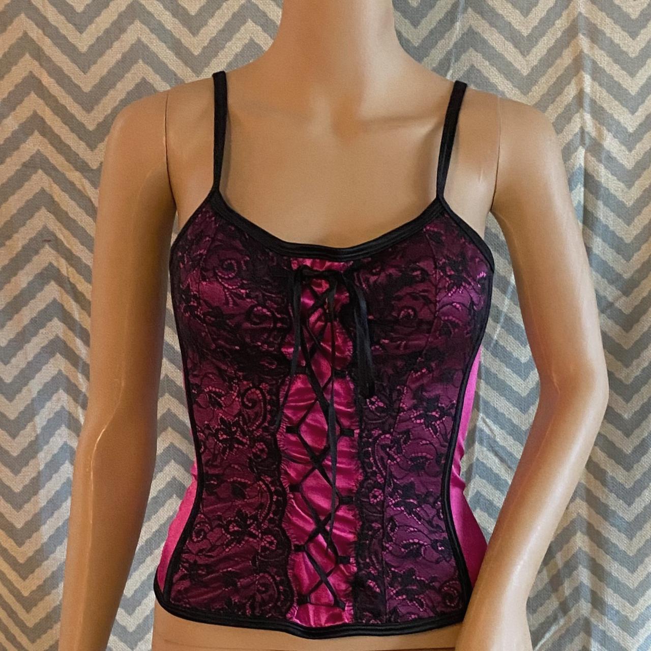 Hot Pink Bustier Top Bust 3436 inches Length 20... Depop