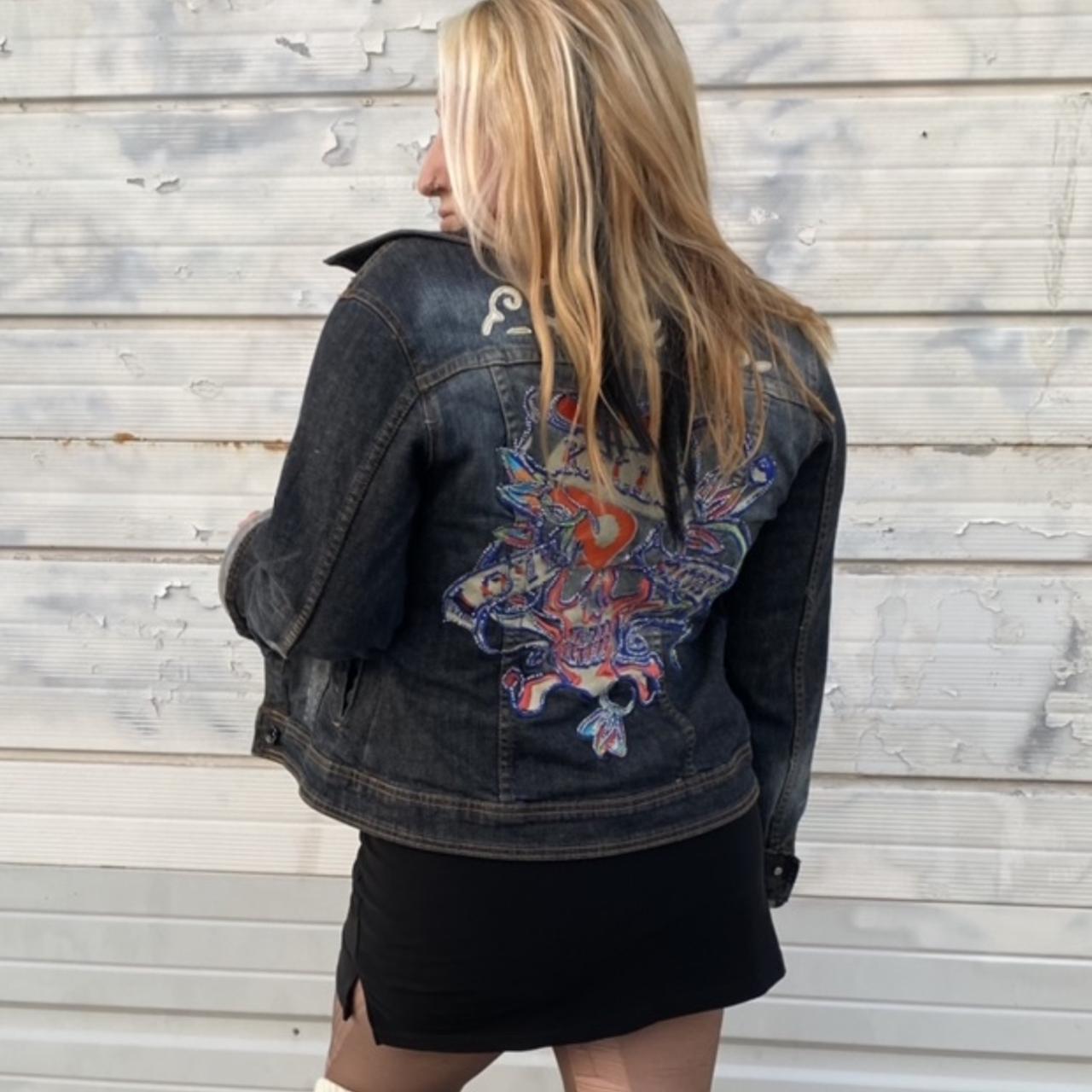 ed hardy denim jacket