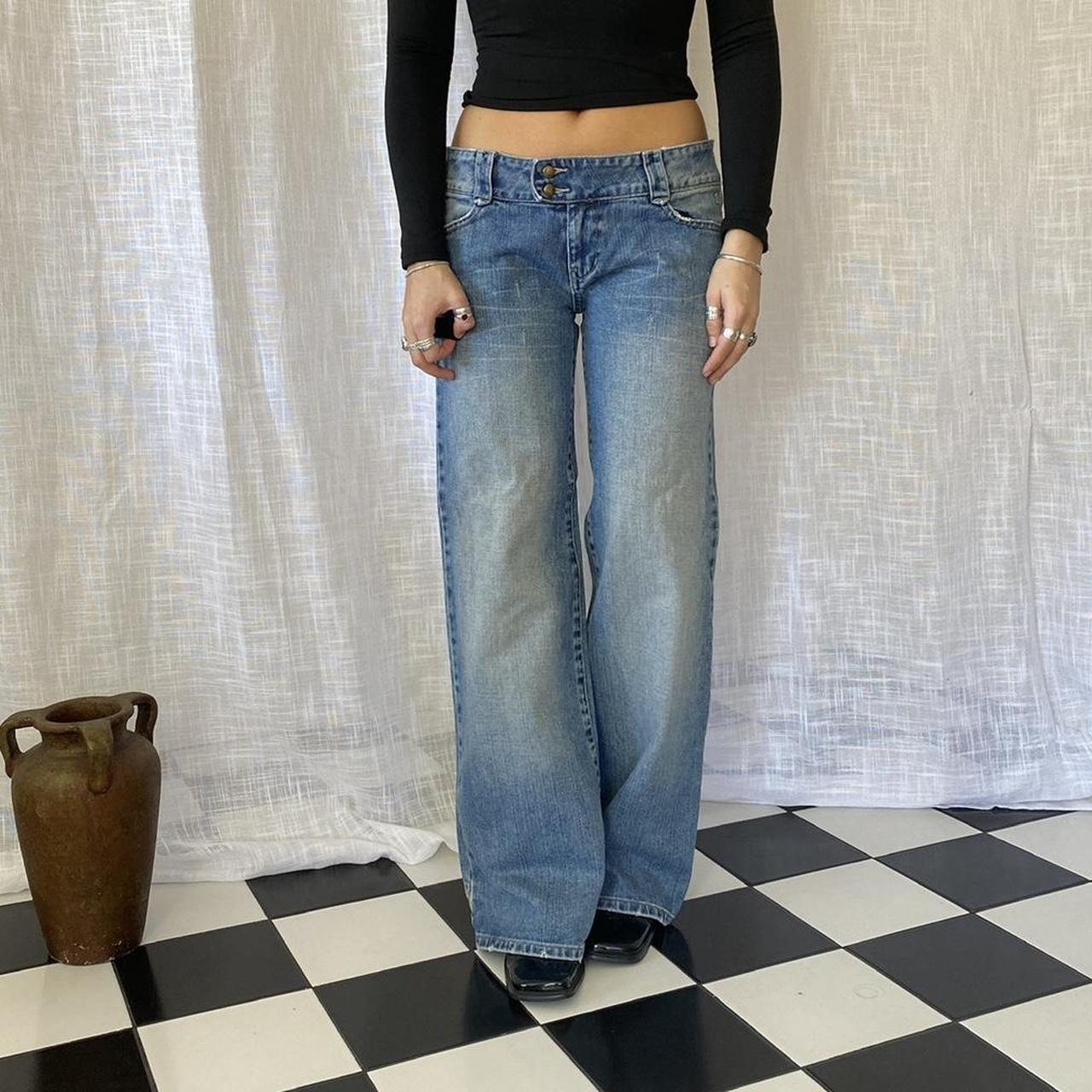 Vintage ROXY low rise wide leg jeans These are... - Depop