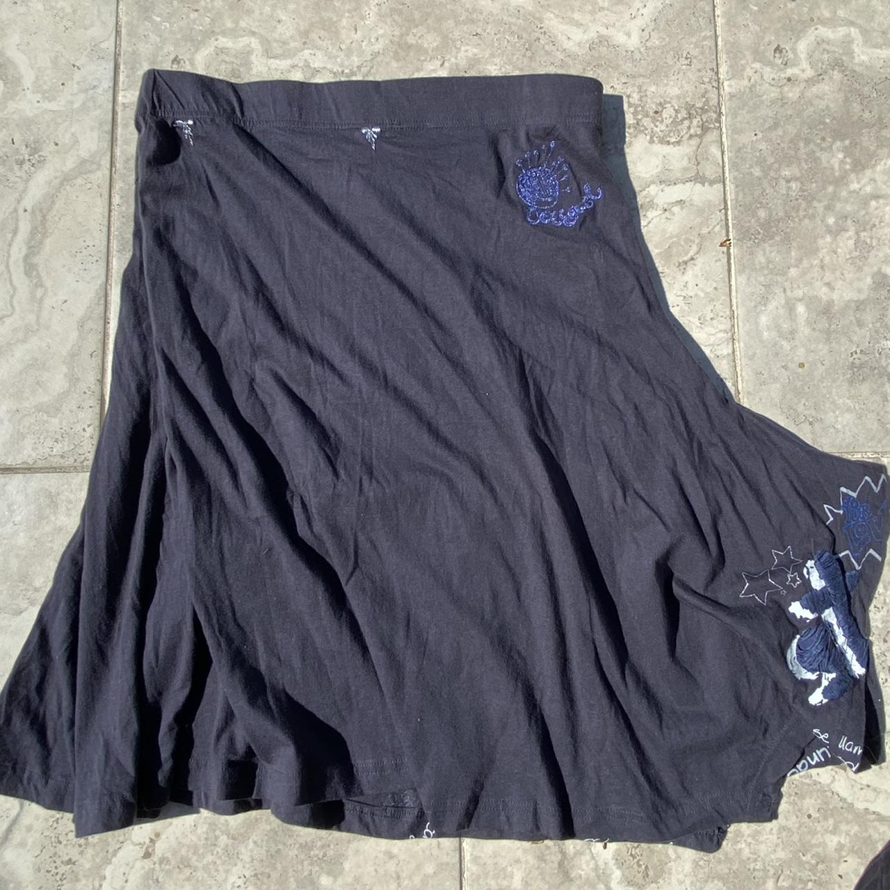 Desigual Women's Navy and Blue Skirt (2)