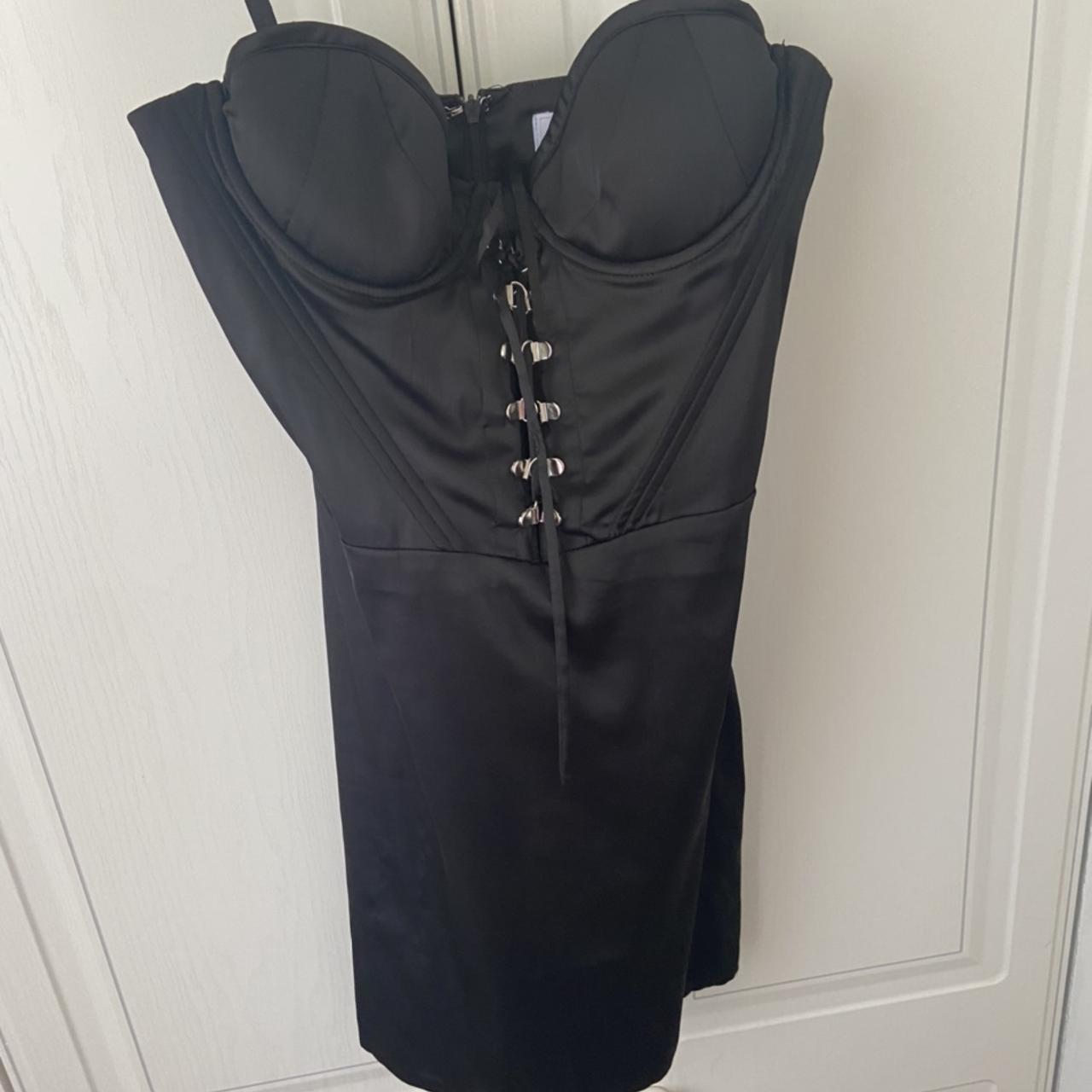 Oh Polly Black Corset Dress - size 8. Worn once in... - Depop