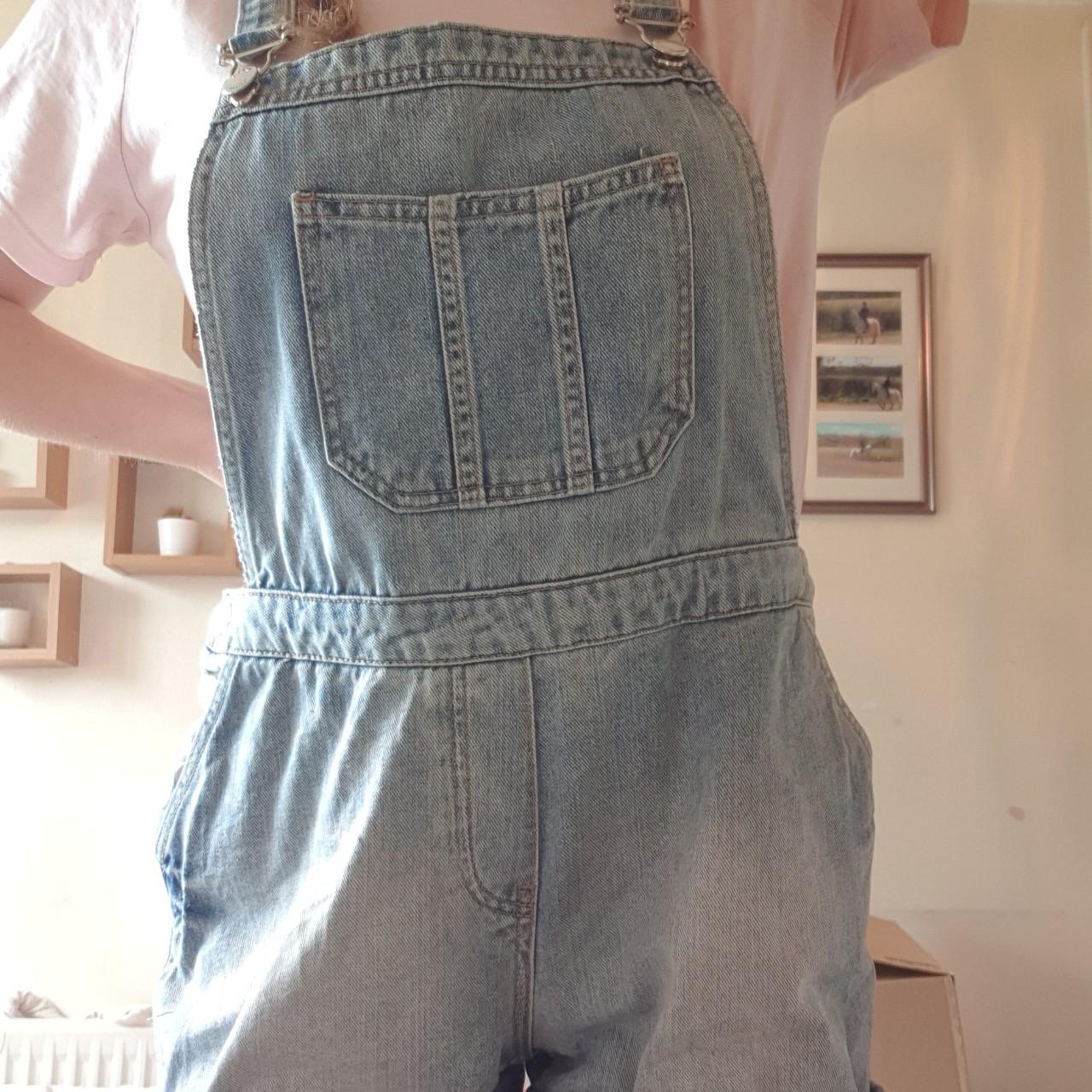 Topshop Moto denim dungarees/ Size 12 but would fit... - Depop