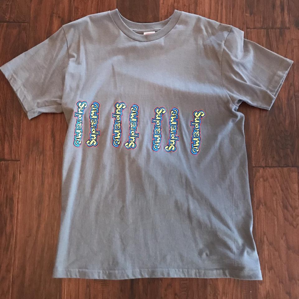 Supreme Gonz Logo Tee Warm Grey Excellent condition... - Depop