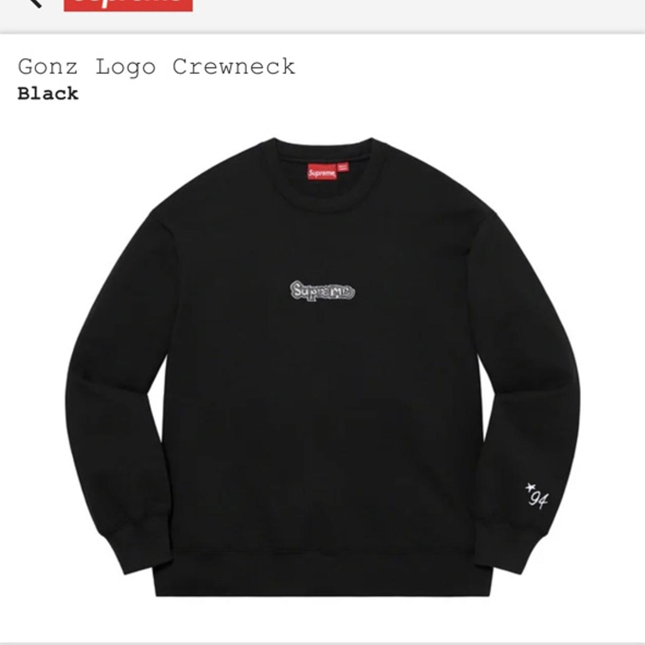 Supreme Gonz Logo Crewneck , Black , Small , Brand new