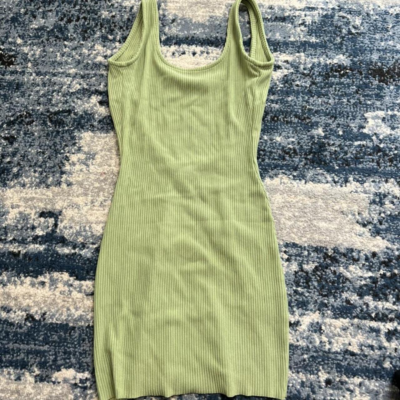 edikted backless short green dress never worn with... - Depop