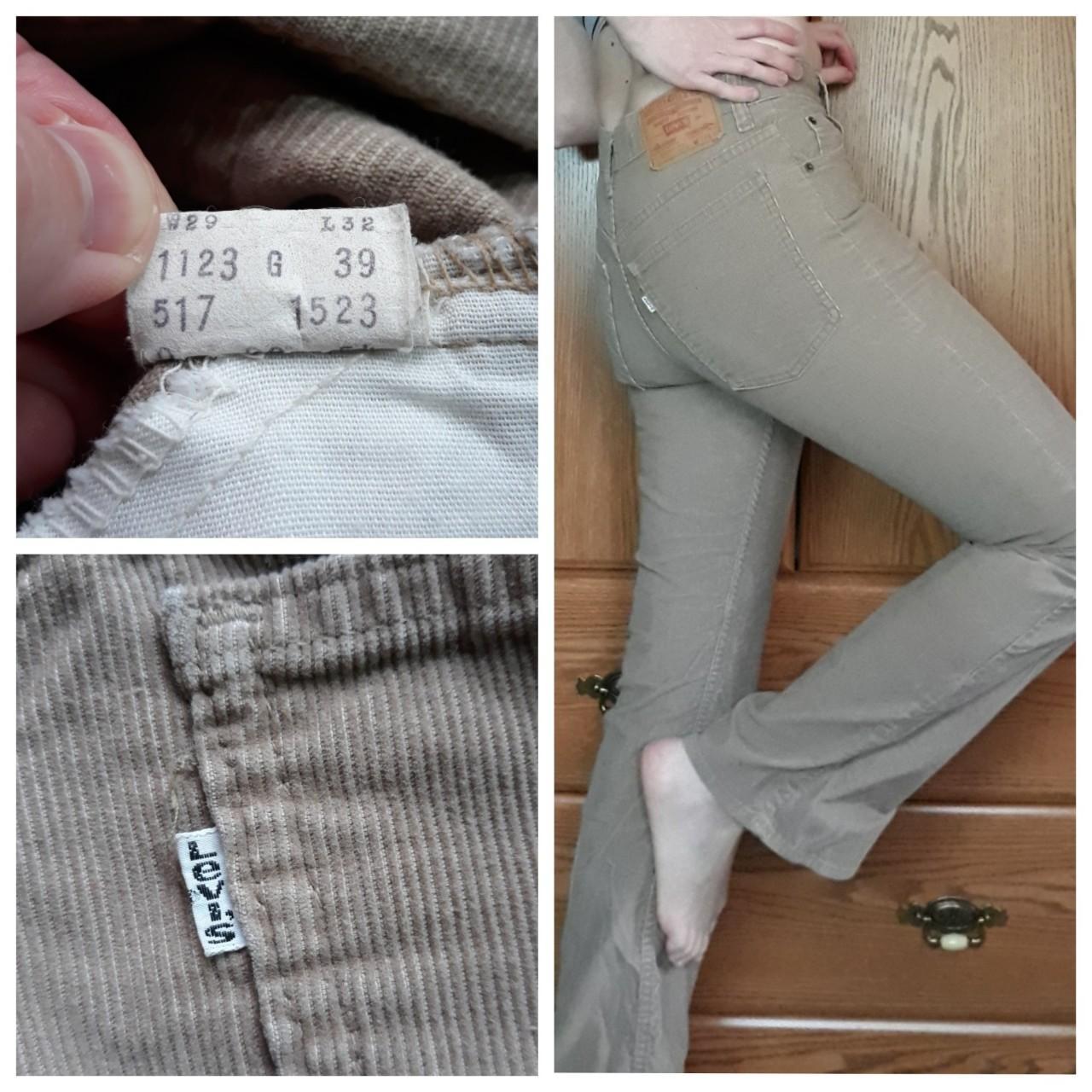 Vintage 70s Levi's tan corduroy flare leg jeans 😍. - Depop