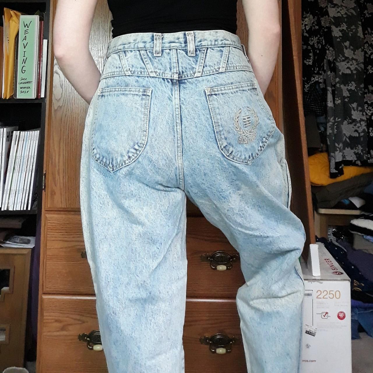 PS Gitano Vintage 80's Plus Size Super High Rise Mom Jeans in Acid Wash Size  16