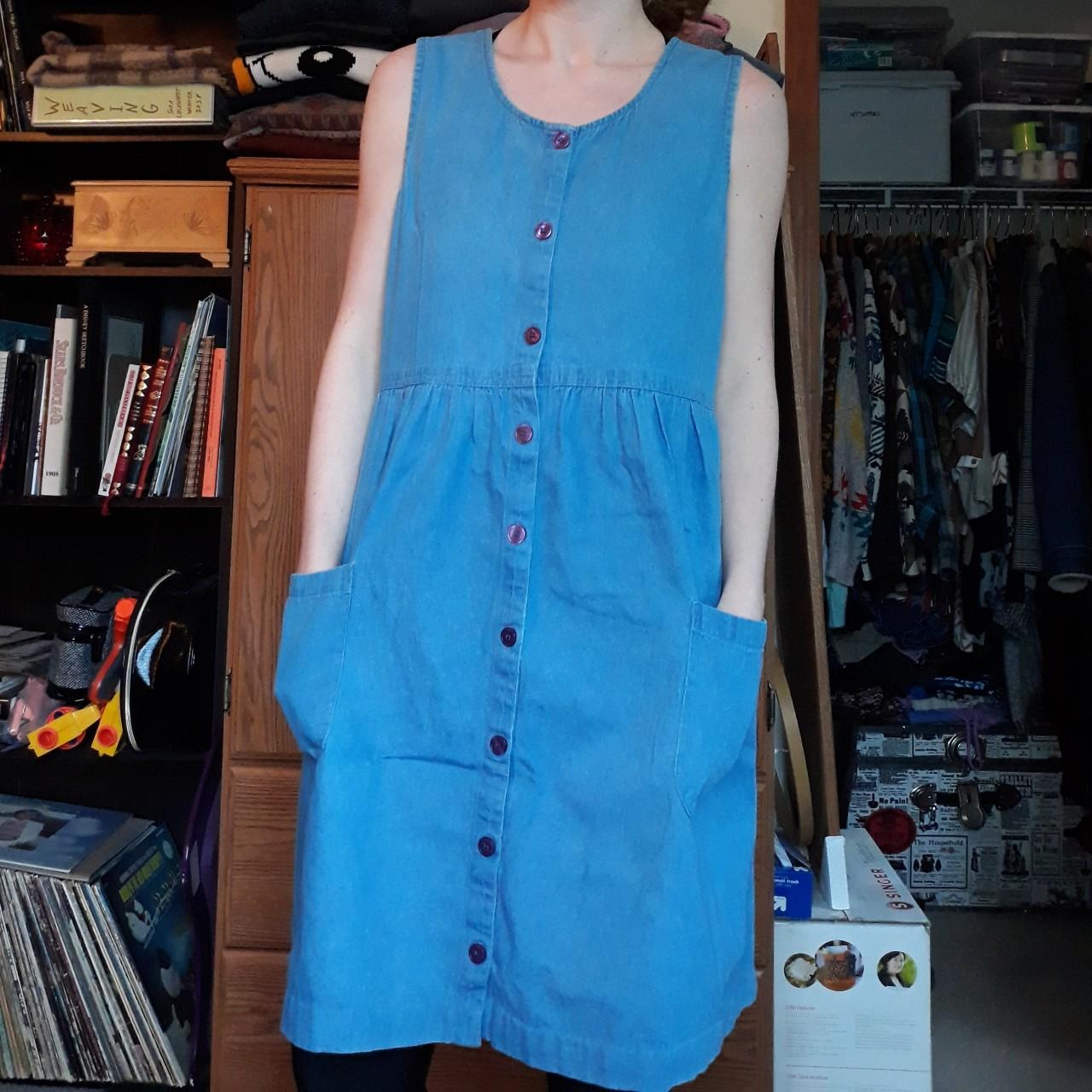 SMALL 1990s Denim Coverall Dress Vintage Jean - Etsy