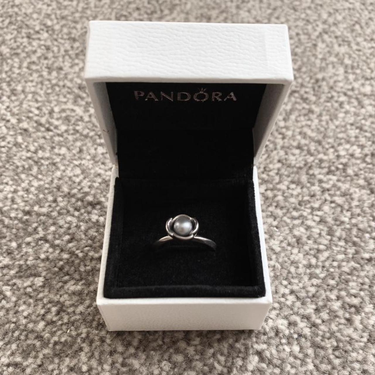 Pandora grey 2025 pearl ring