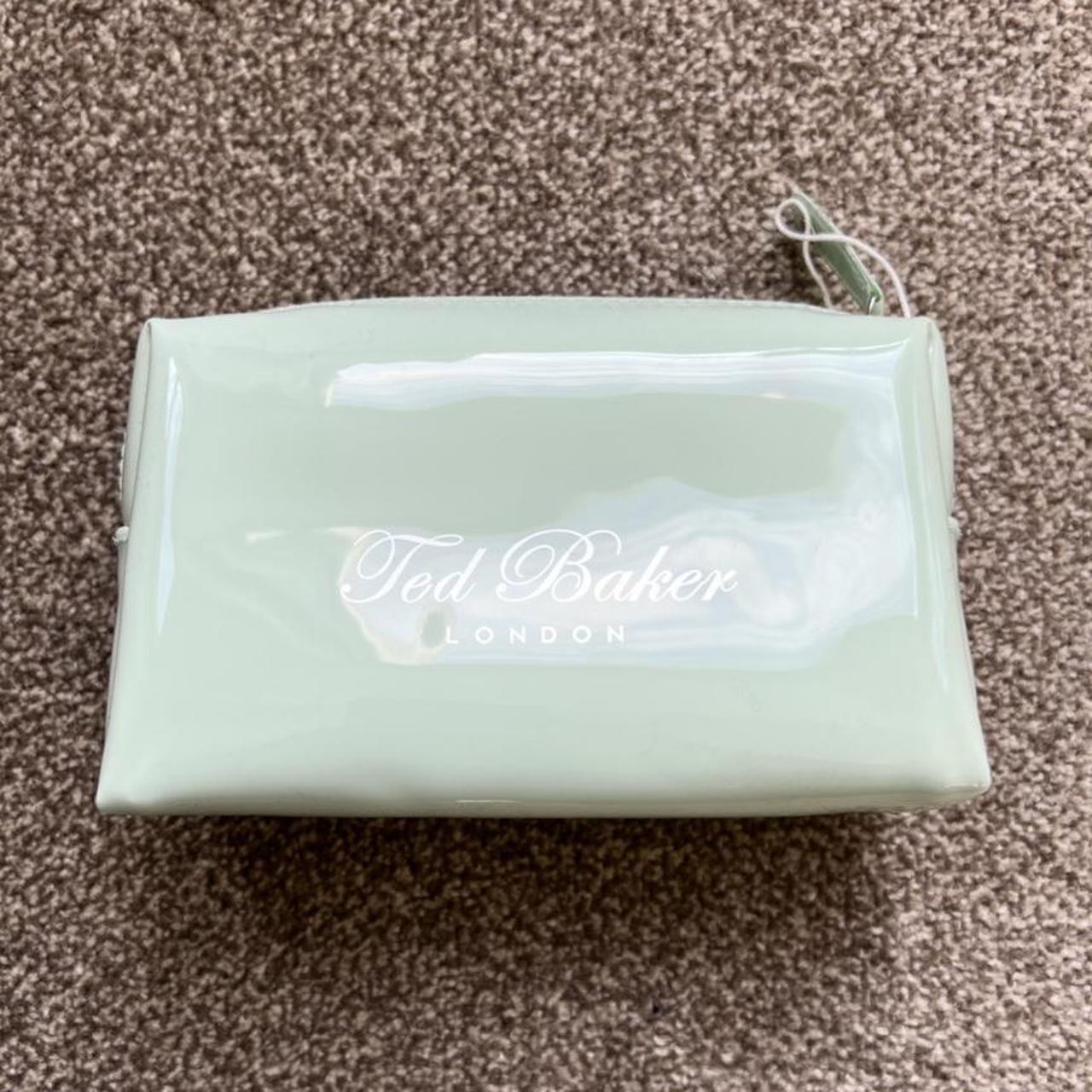 TED BAKER mint green and silver medium makeup zip up... - Depop