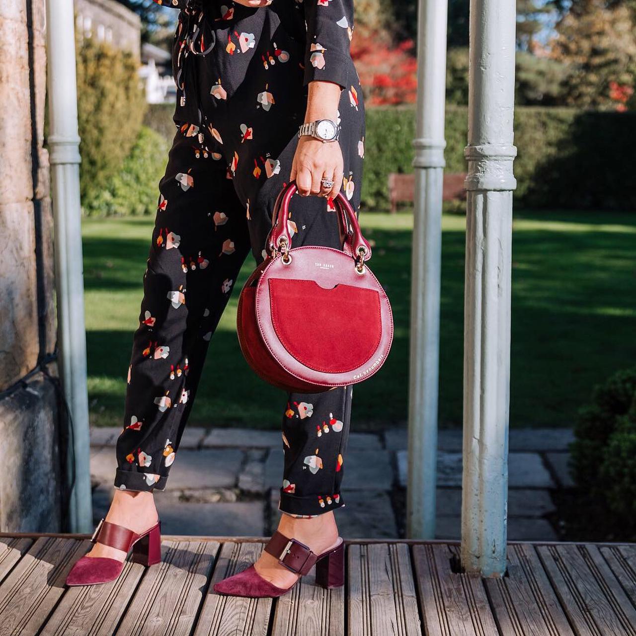 Ted Baker Colour by Numbers burgundy leather