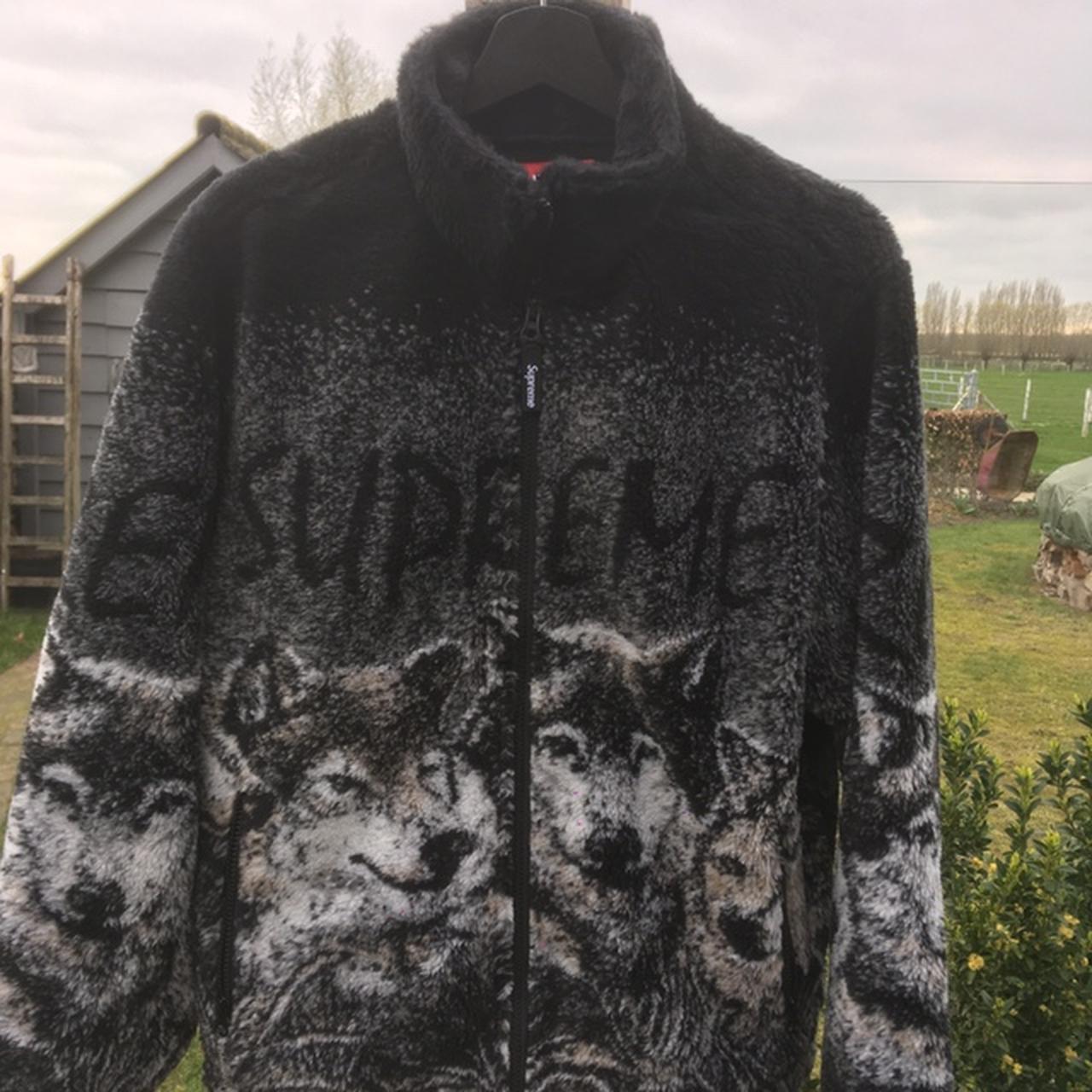 Mサイズ Supreme Wolf Fleece Jacketブラックサイズ