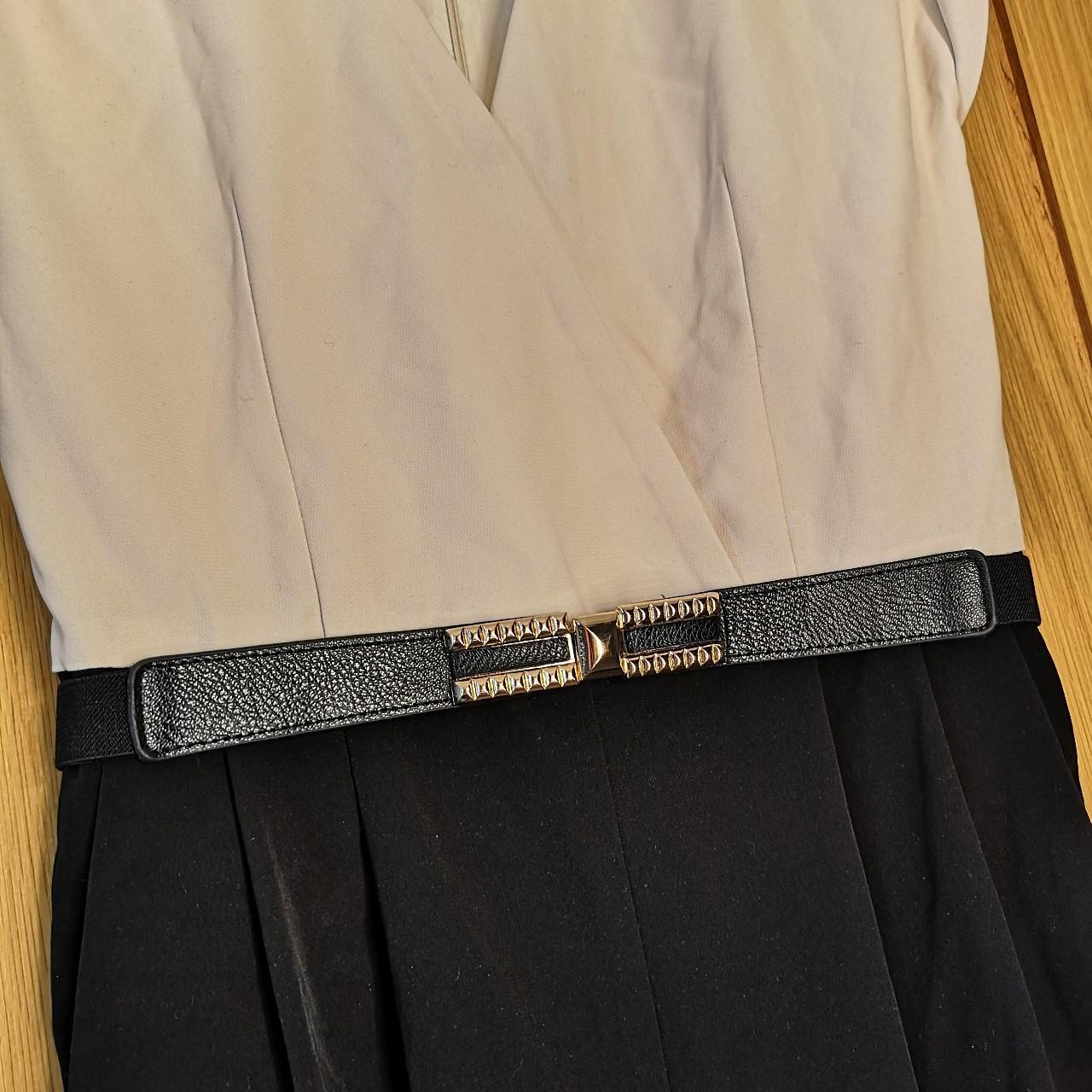 Women's Black and Cream Jumpsuit Depop