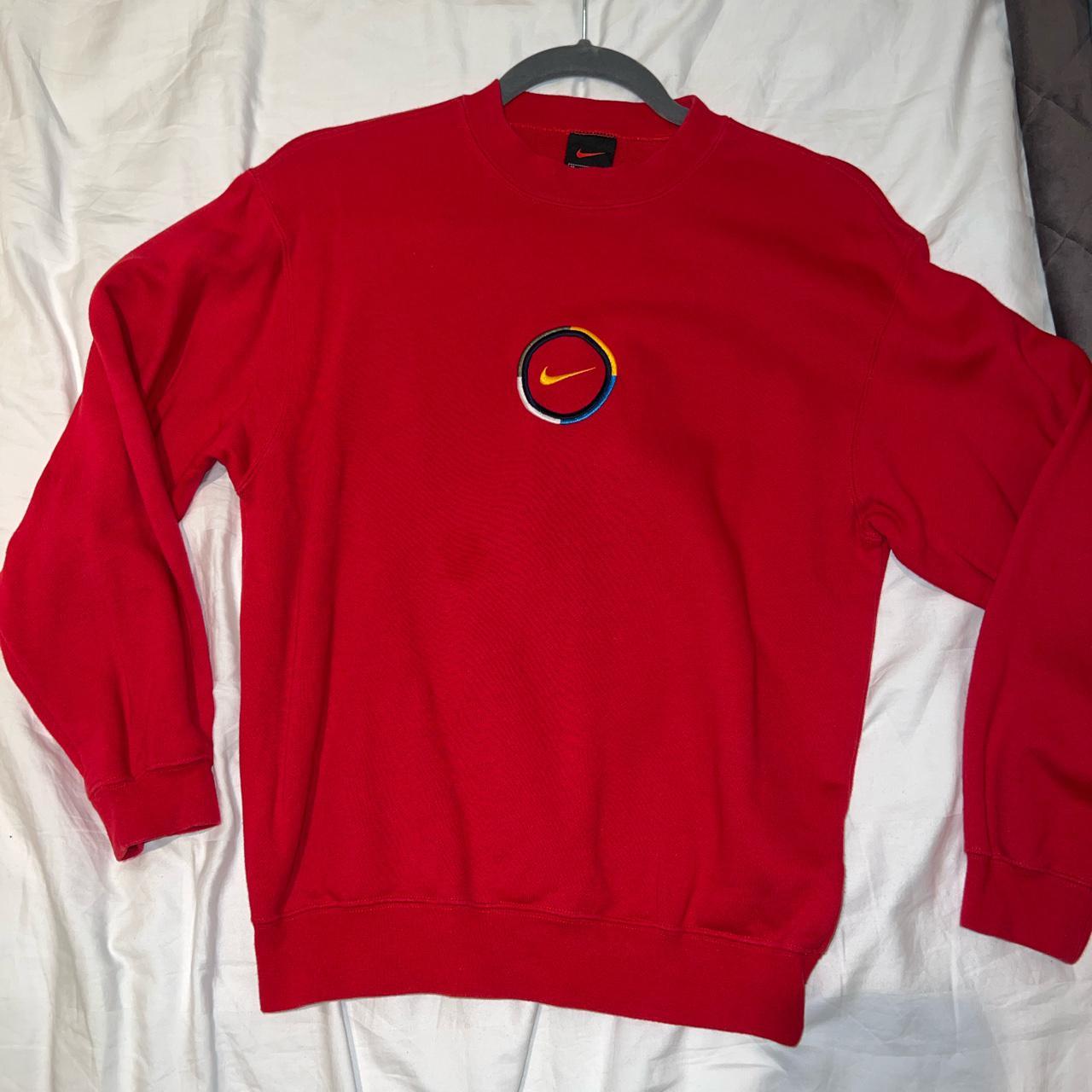 nike sweatshirt with red tick