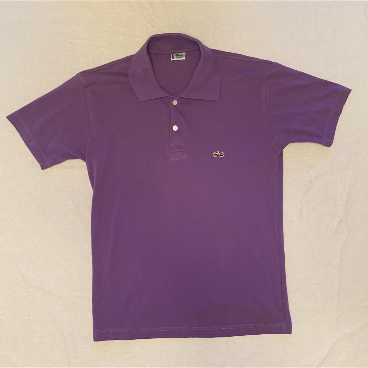 •38• Purple Lacoste polo shirt Size small and... - Depop