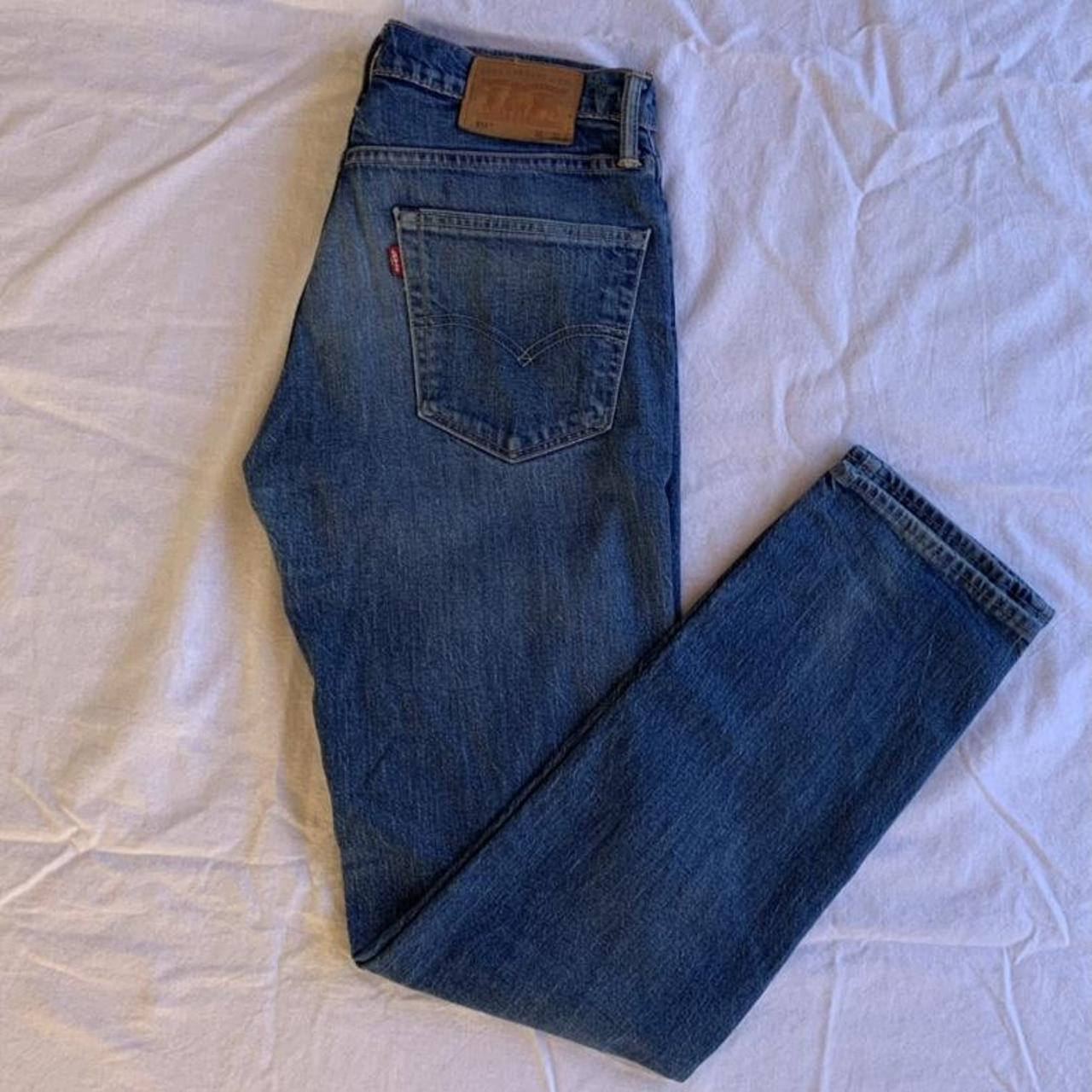Vintage Levi’s 511 navy blue jeans 32w, 32l In... - Depop