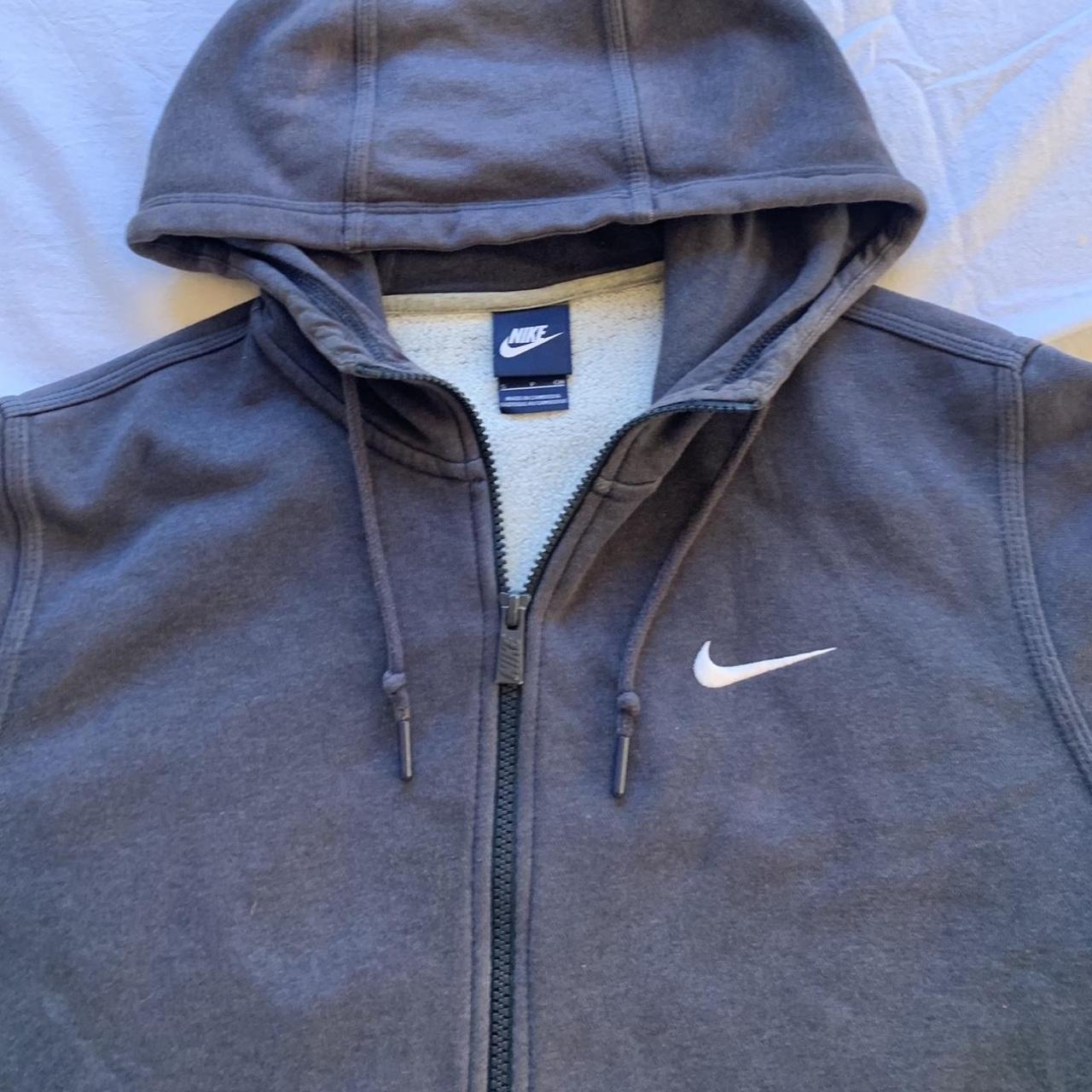 •53• Vintage Navy blue zipped Nike hoodie,... - Depop