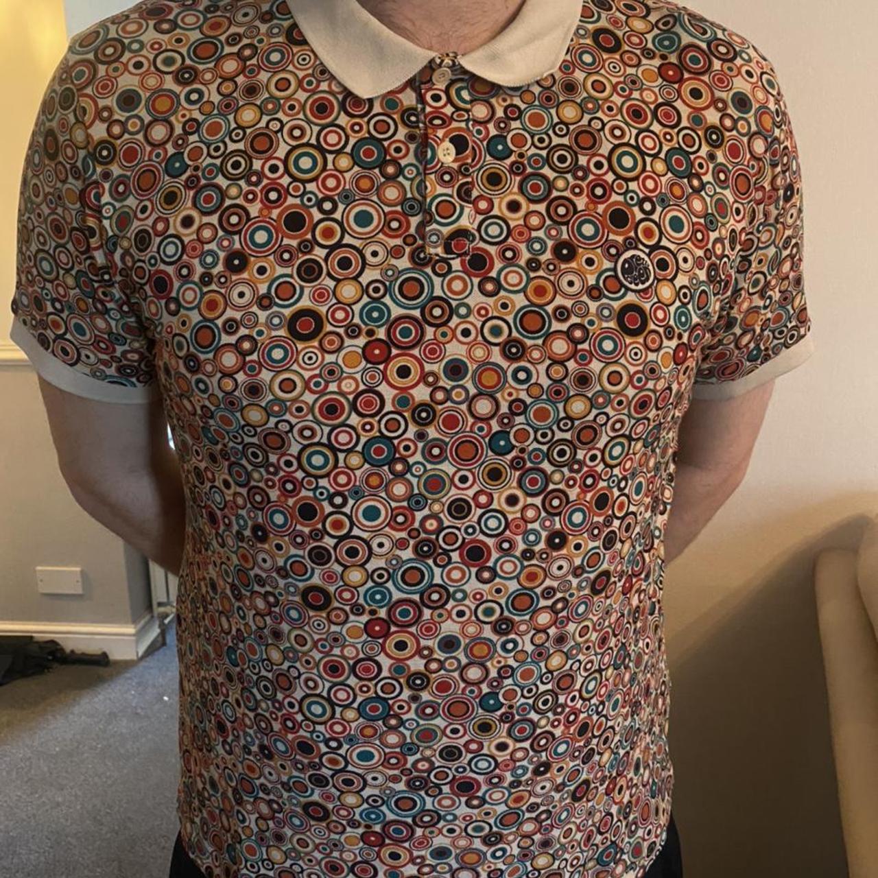 pretty green target print polo