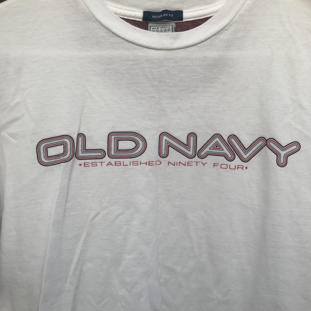 Old Navy Men's White T-shirt | Depop