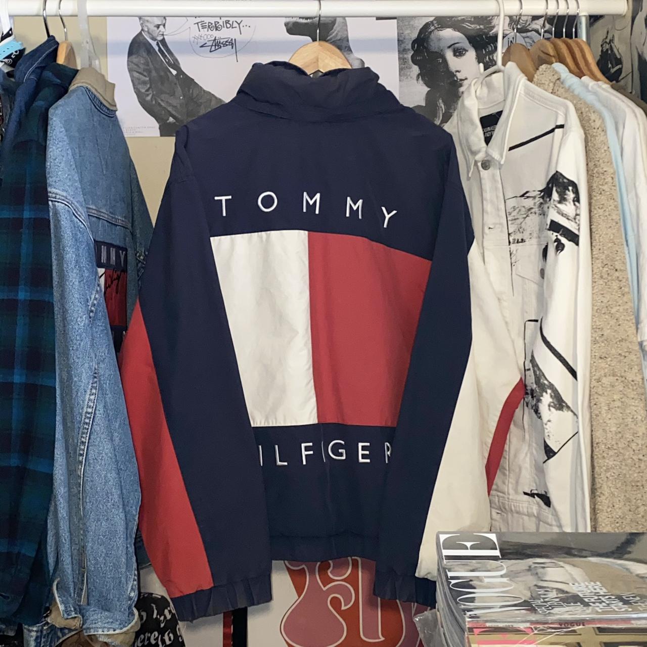 Tommy Hilfiger jacket Big logo patch flag, 90’s...