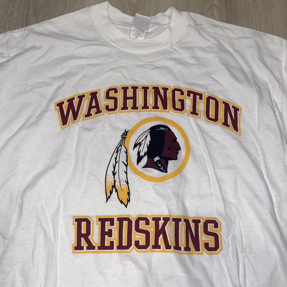 vintage redskins tshirt yellow large #vintage - Depop