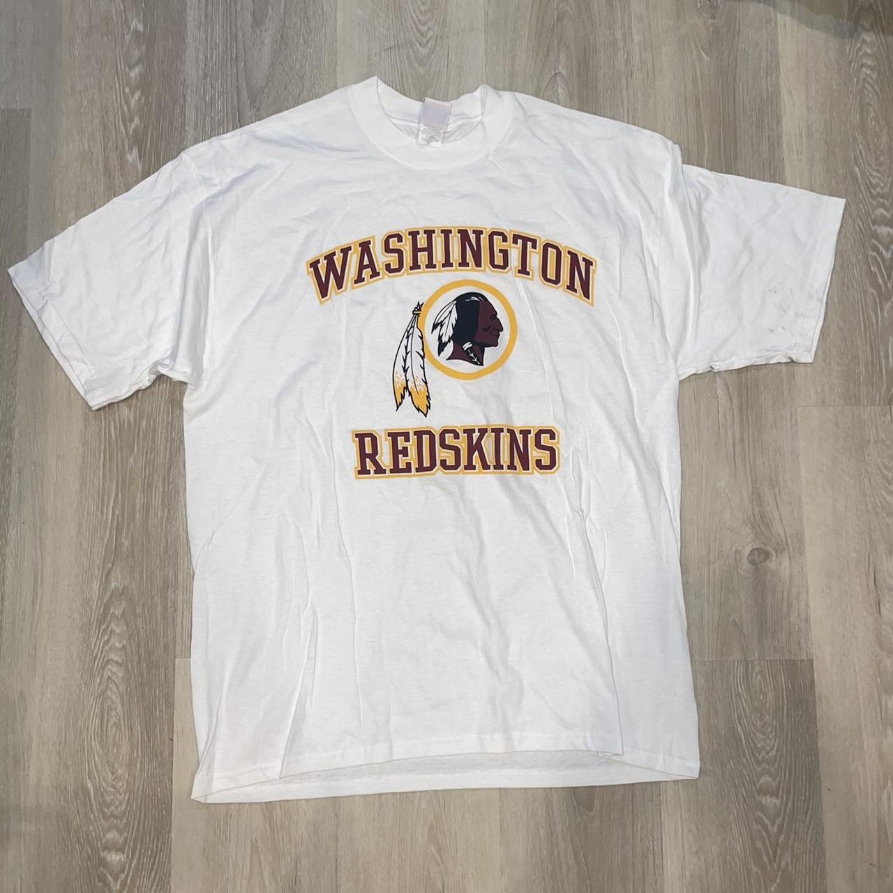 vintage redskins tshirt yellow large #vintage - Depop