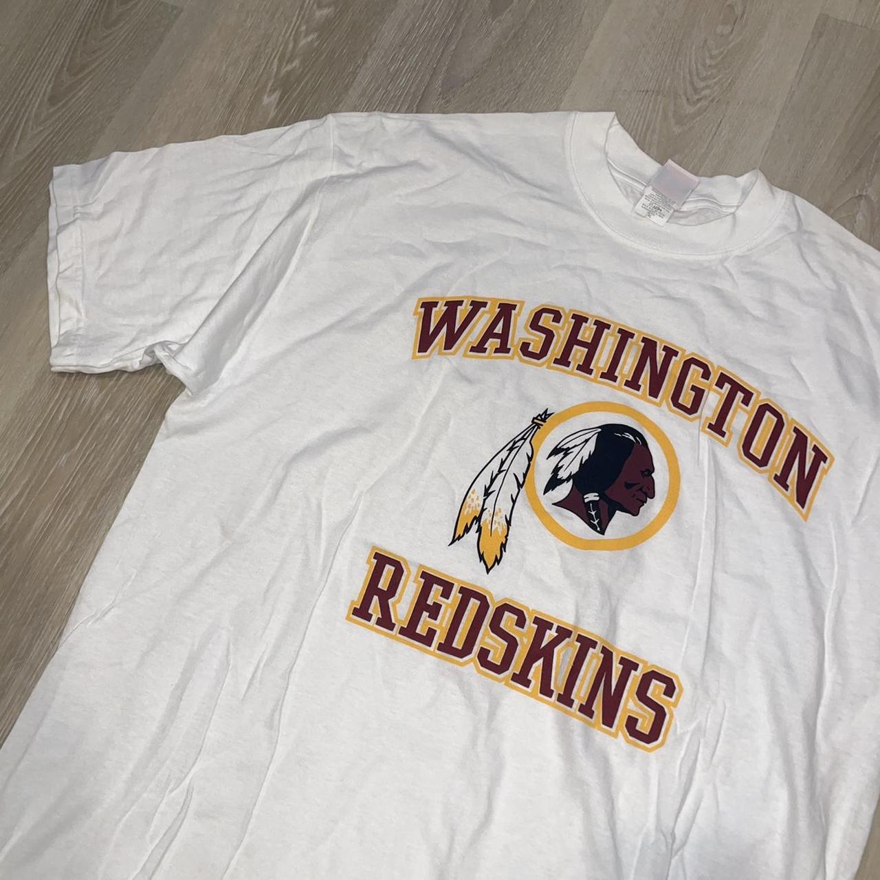 vintage redskins tshirt yellow large #vintage - Depop