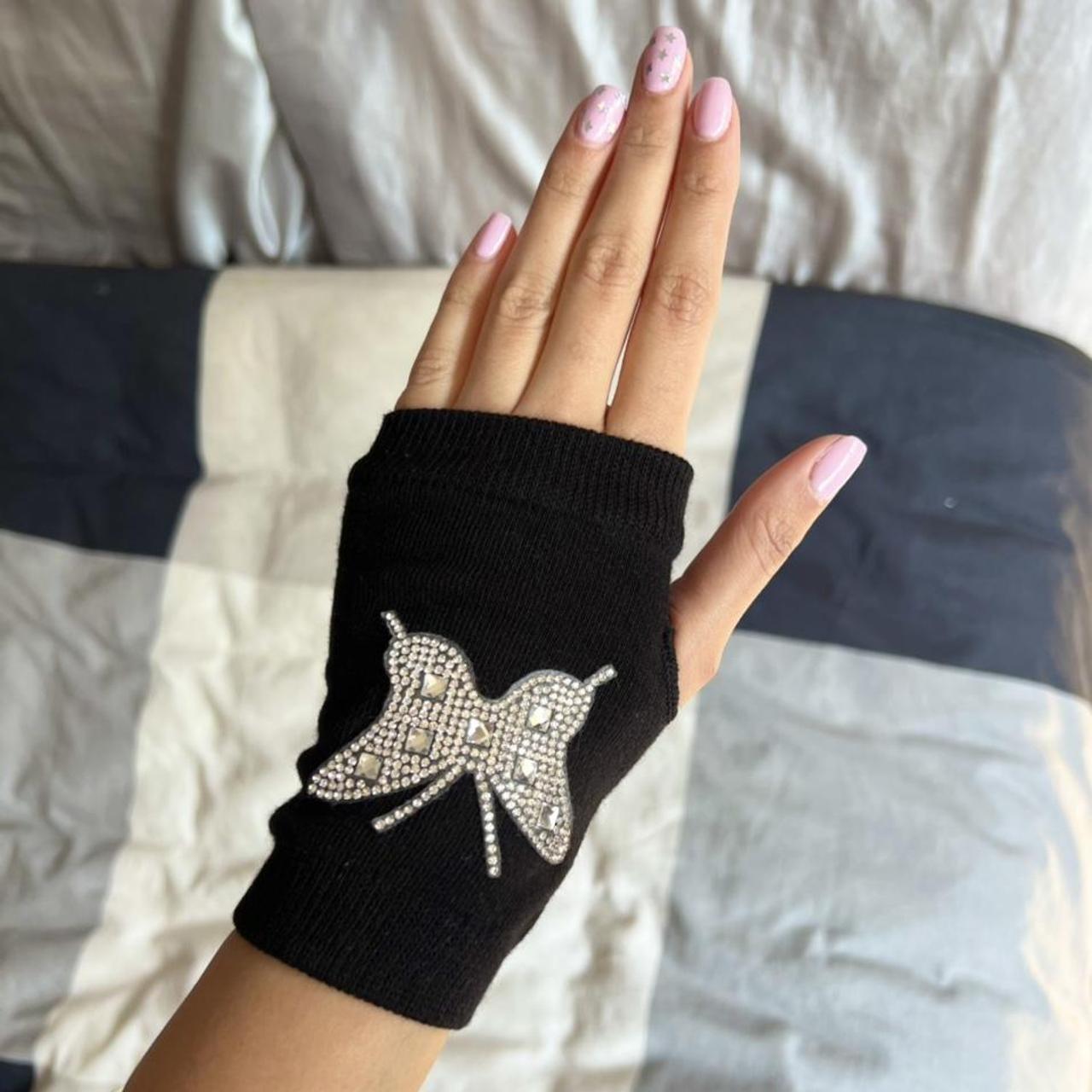 butterfly fingerless gloves