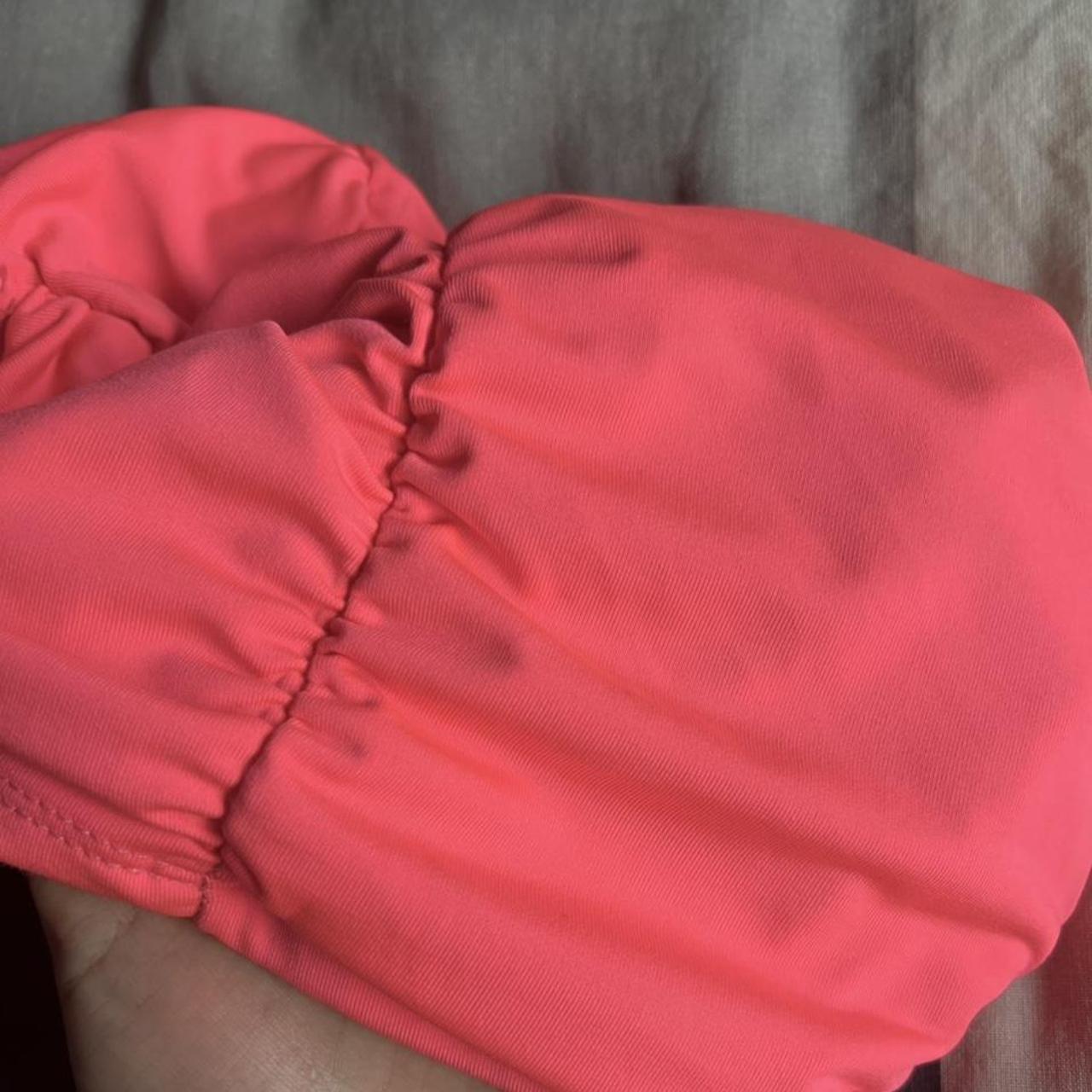 Hot pink scrunch tube top! The color is tricky to... - Depop