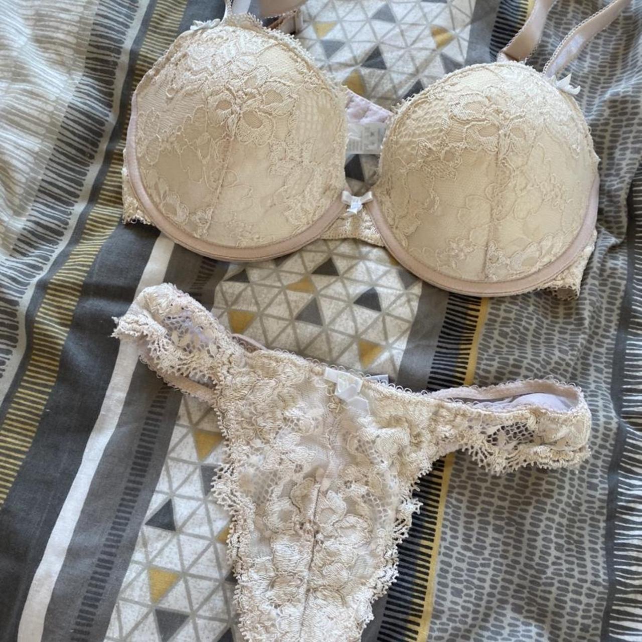 Pour Moi? Lingerie set Bra size 32D and pants size... - Depop