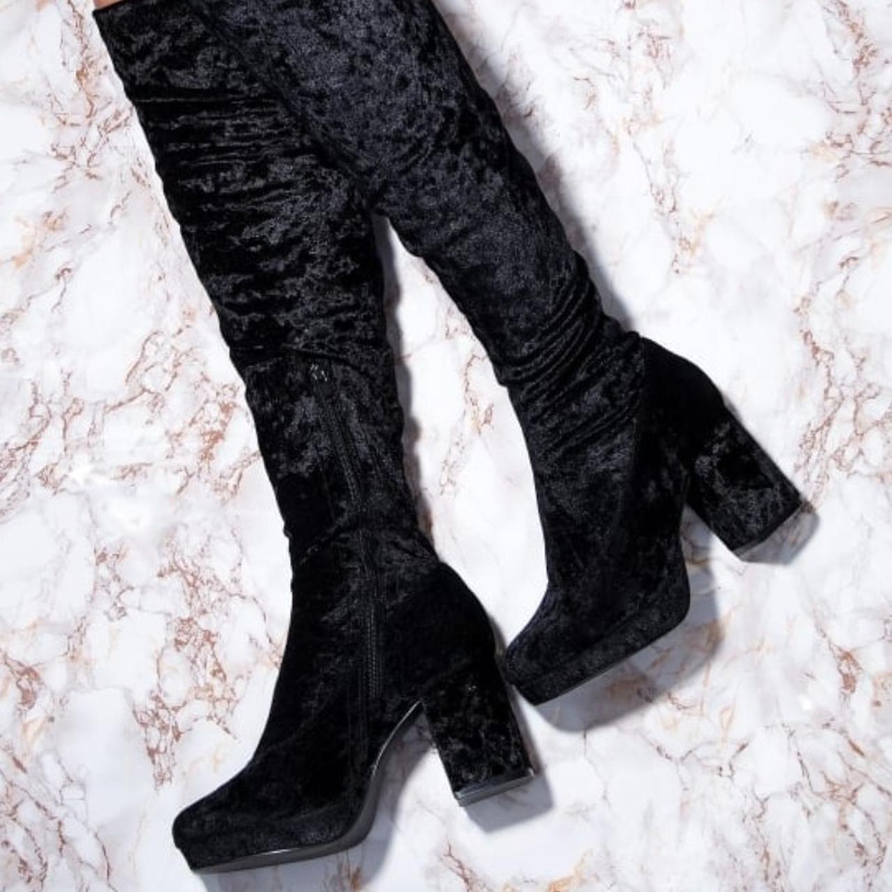 Mango velvet outlet boots