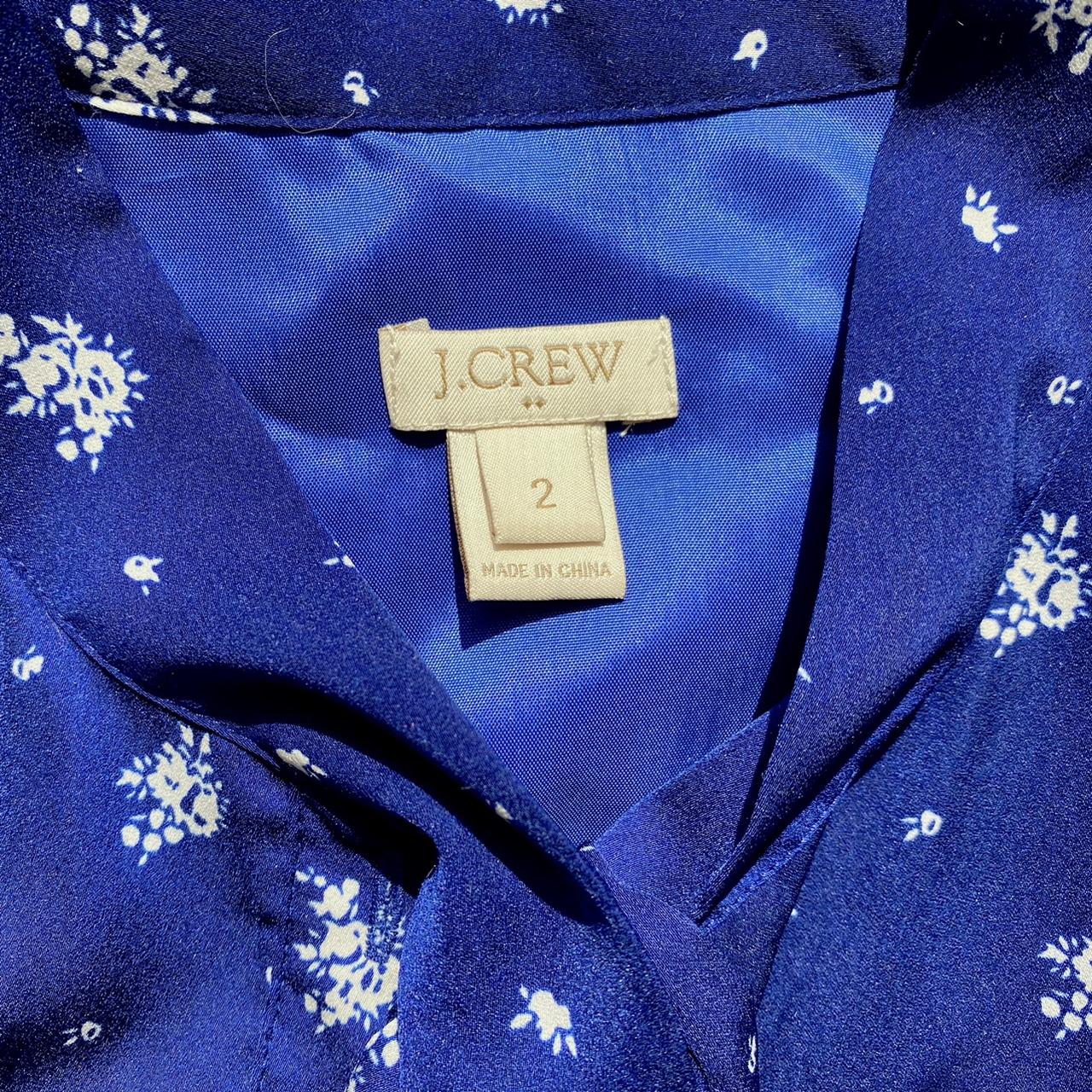 J.Crew Women's Blue and Navy Dress Depop