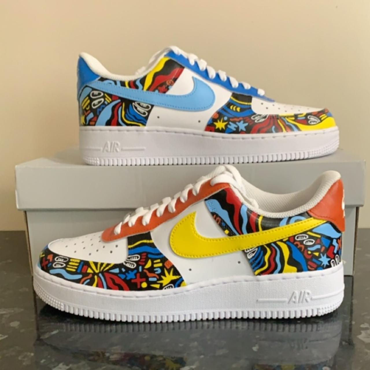 Psychedelic Nike Air Force 1 -All sizes... - Depop