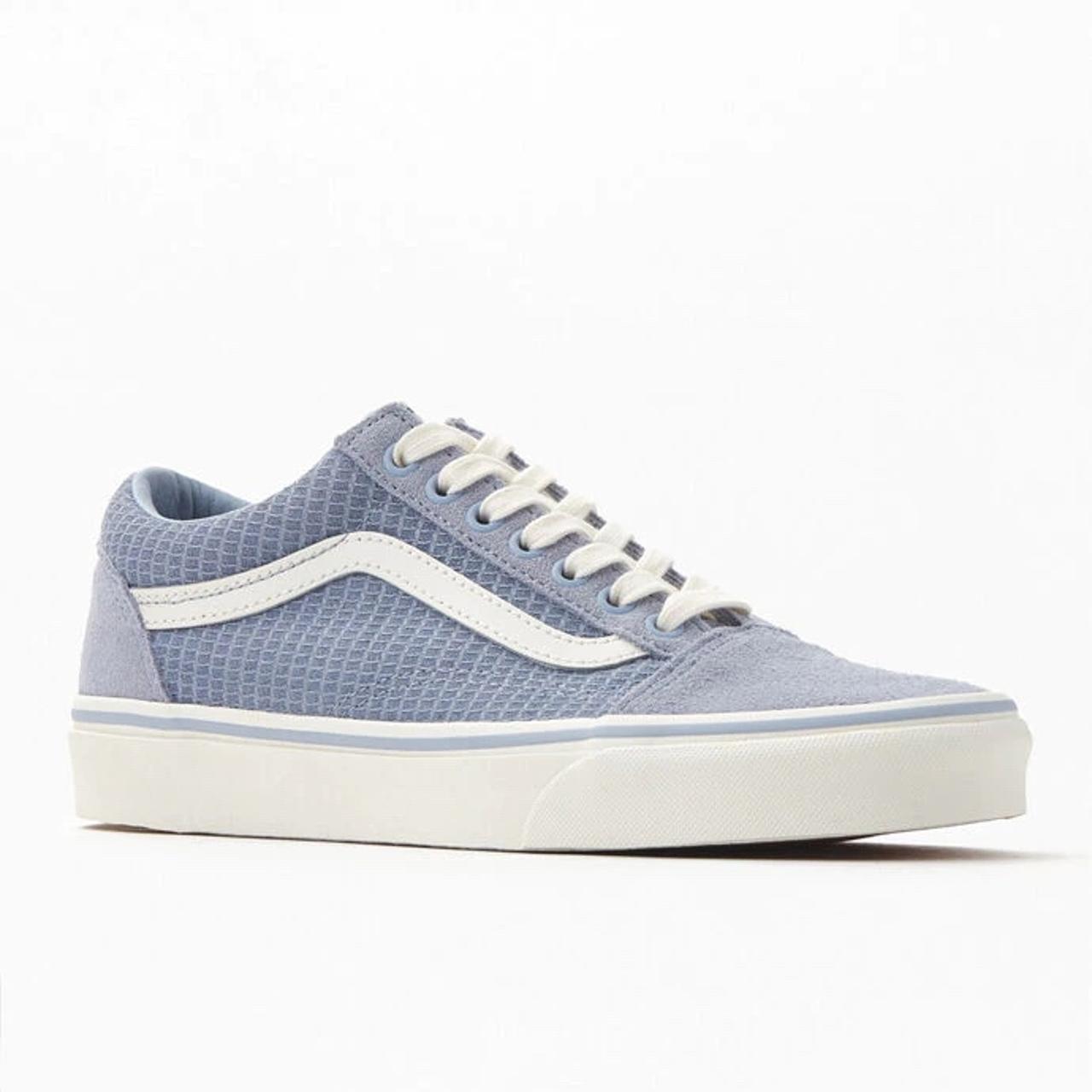 vans light blue multi woven old skool shoes