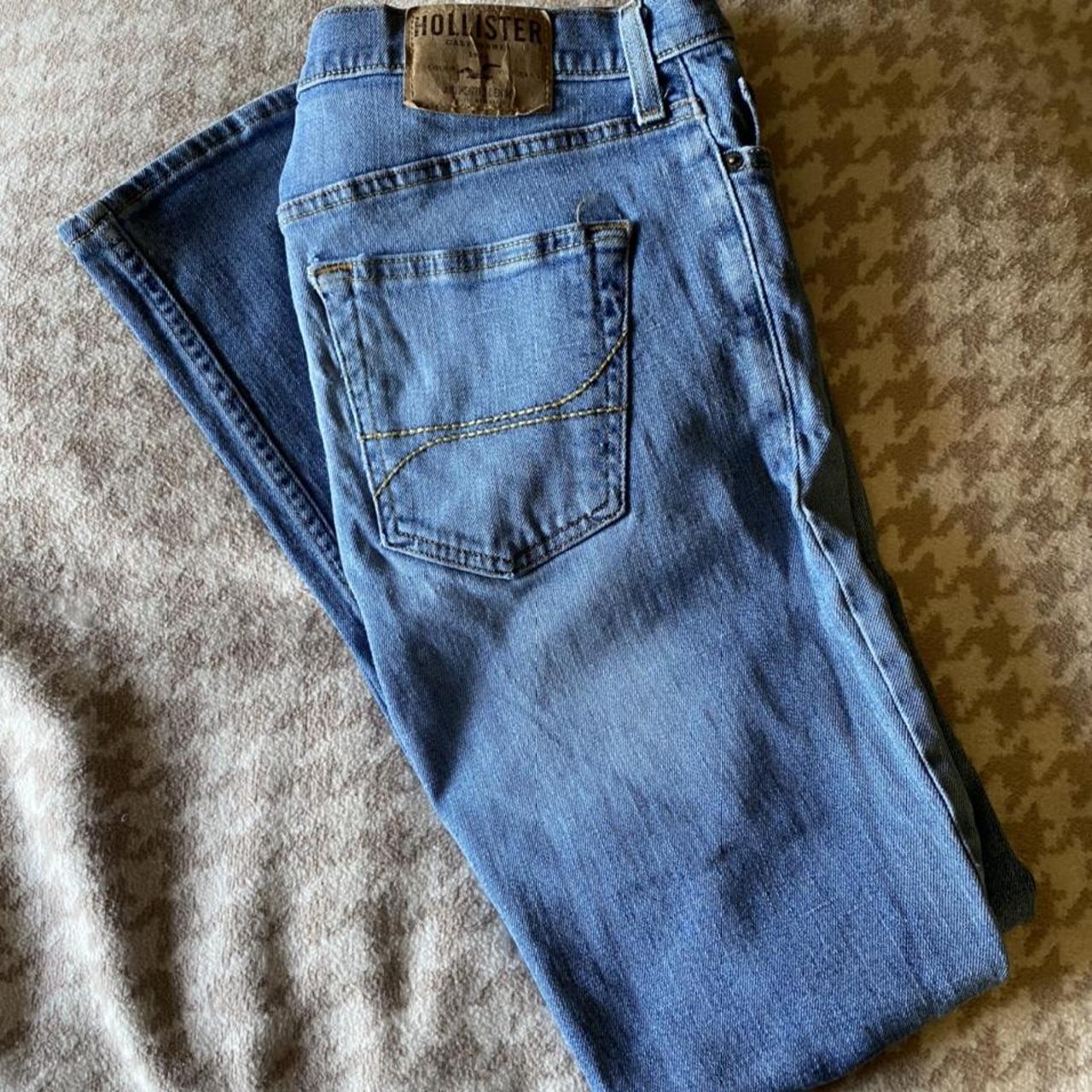 Medium wash Hollister Skinny Fit jeans. Lightly... - Depop