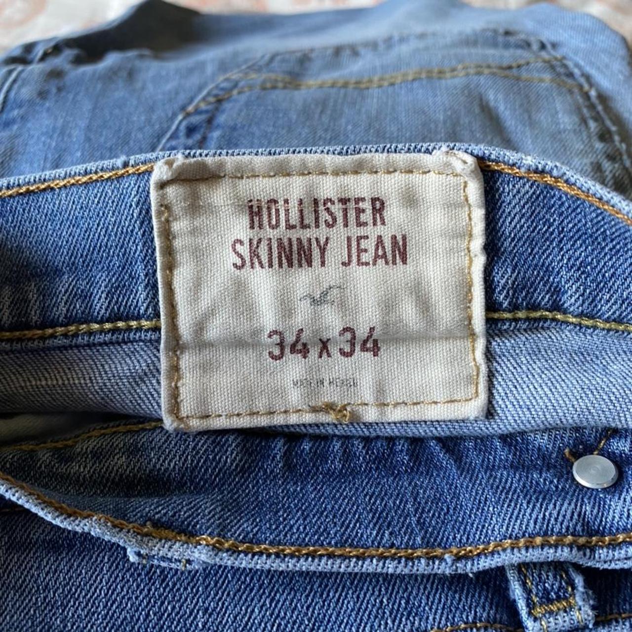 Medium Wash Hollister Skinny Fit Jeans. Lightly... - Depop