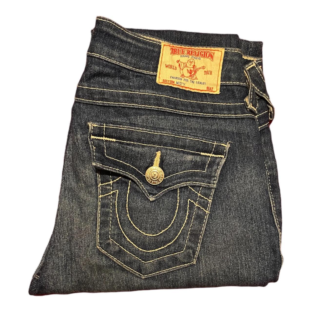 white stitch True Religion jeans 🤍 (model is 5’10 &... - Depop