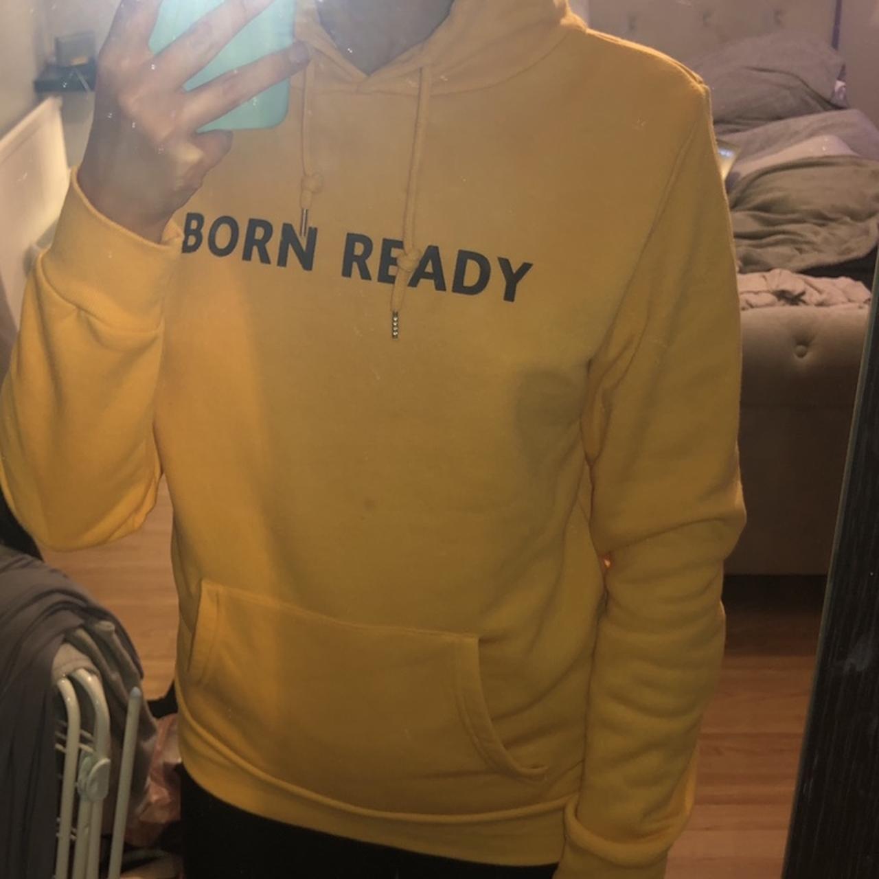 Born ready yellow hoodie Primark size small (would... Depop