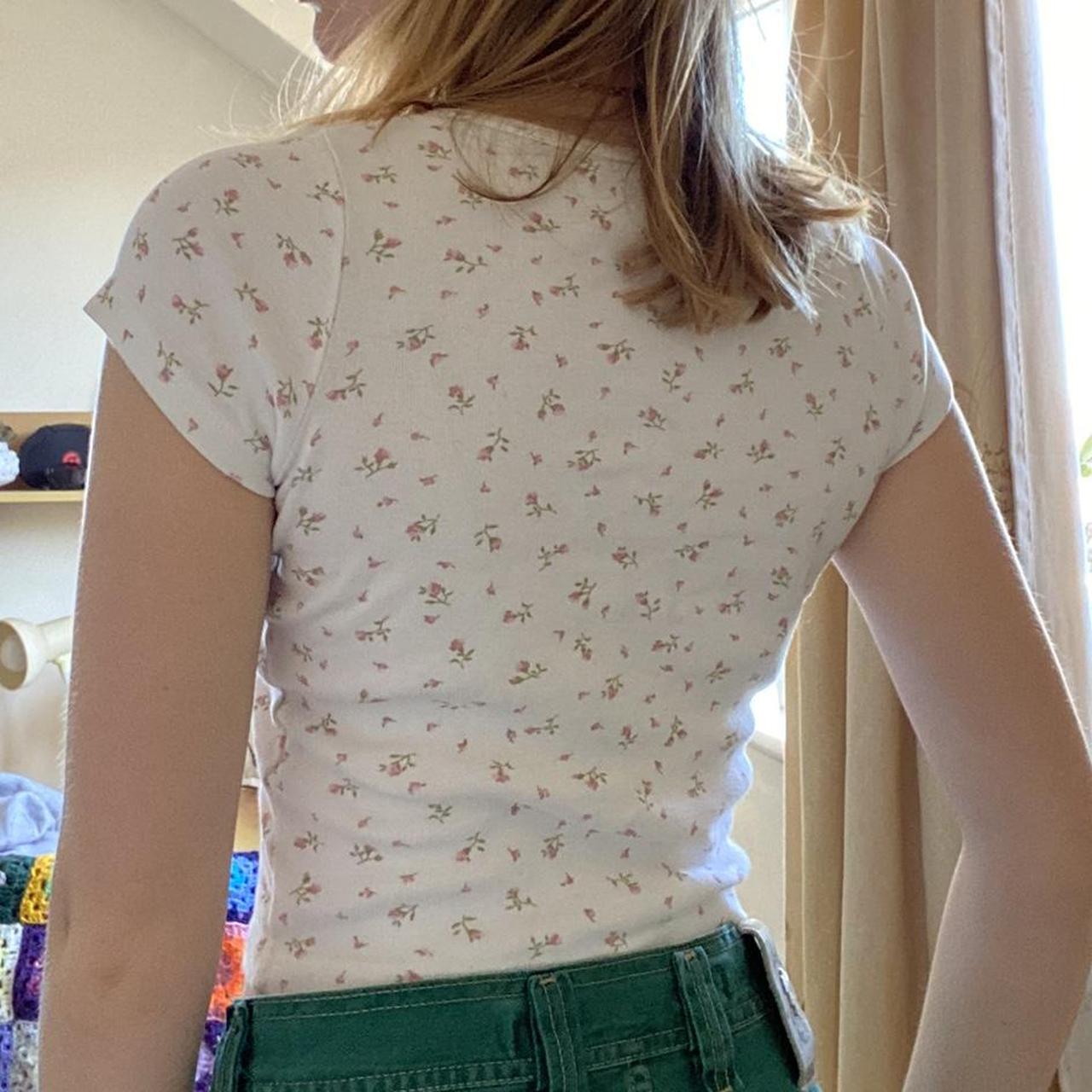 brandy melville floral zelly top will fit sizes uk... Depop