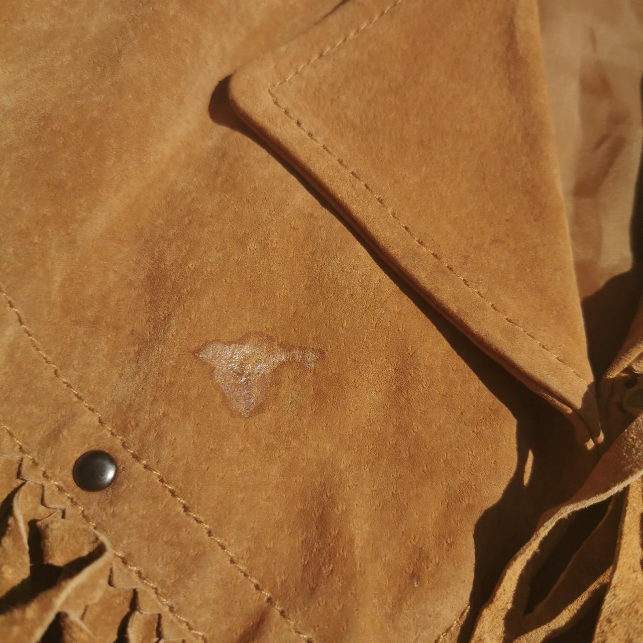 tan suede tassel jacket by ASOS real leather, lined... Depop