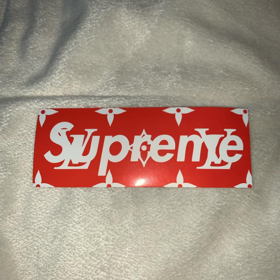 Supreme louis hot sale vuitton sticker