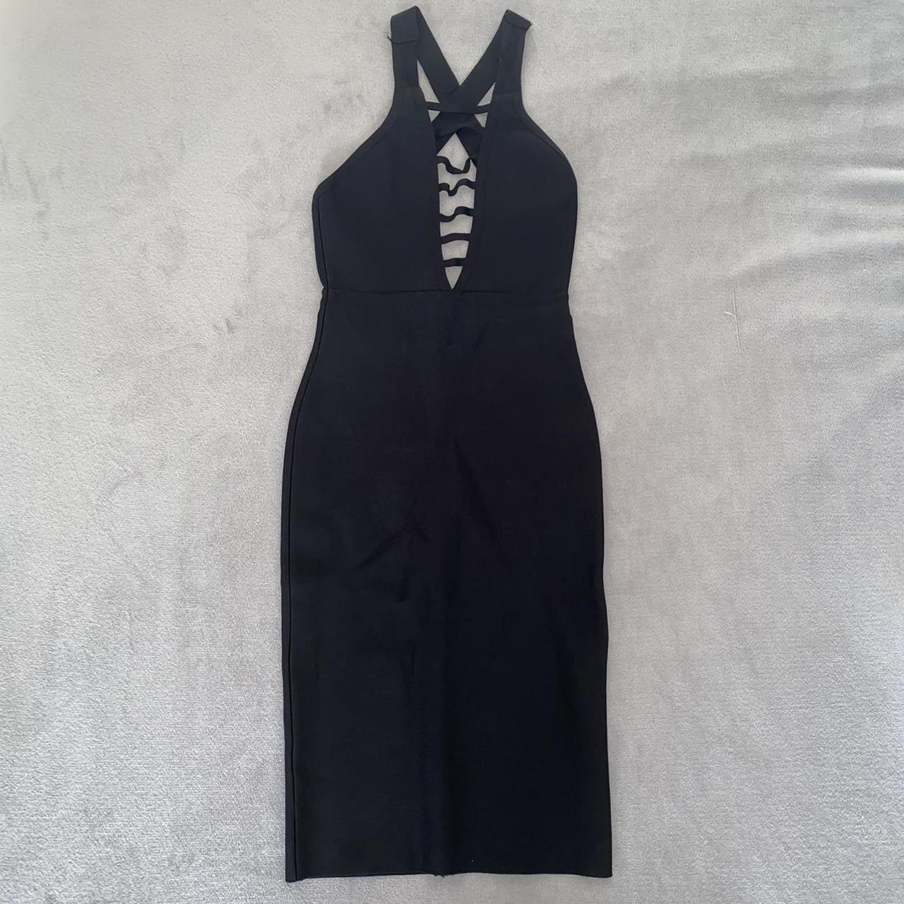 Black Bandage Midi Dress 🖤 ✨ UK S (8-10) ✨ Brand: - Depop