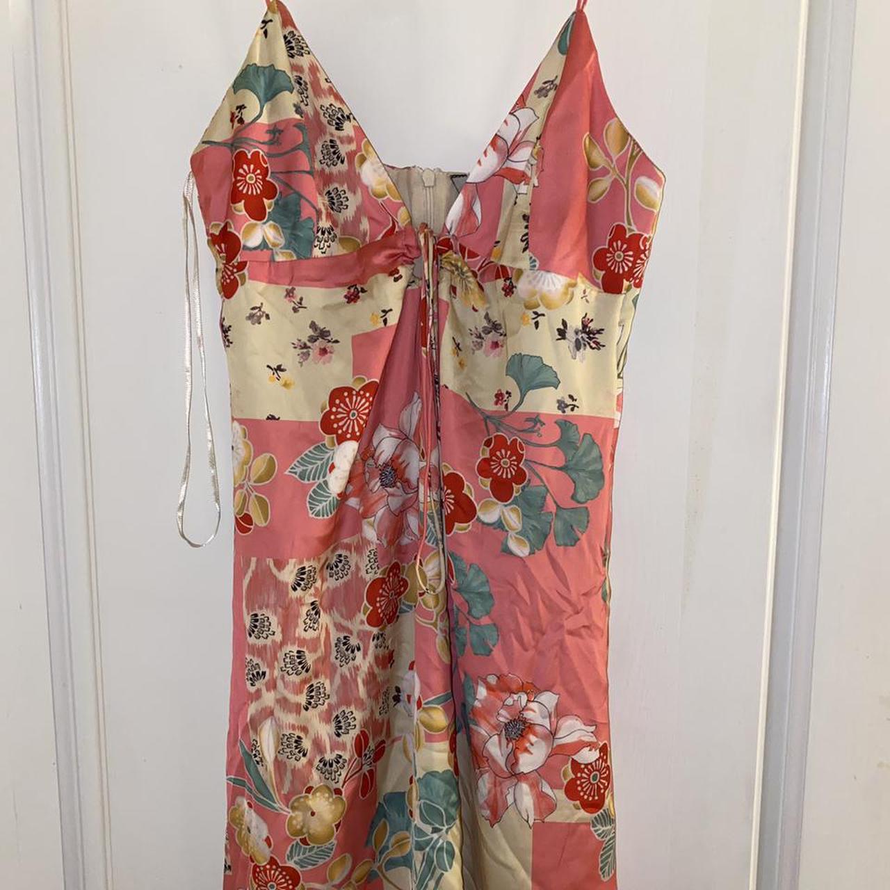 Zara Floral satin printed dress. Size XS. Unworn... Depop