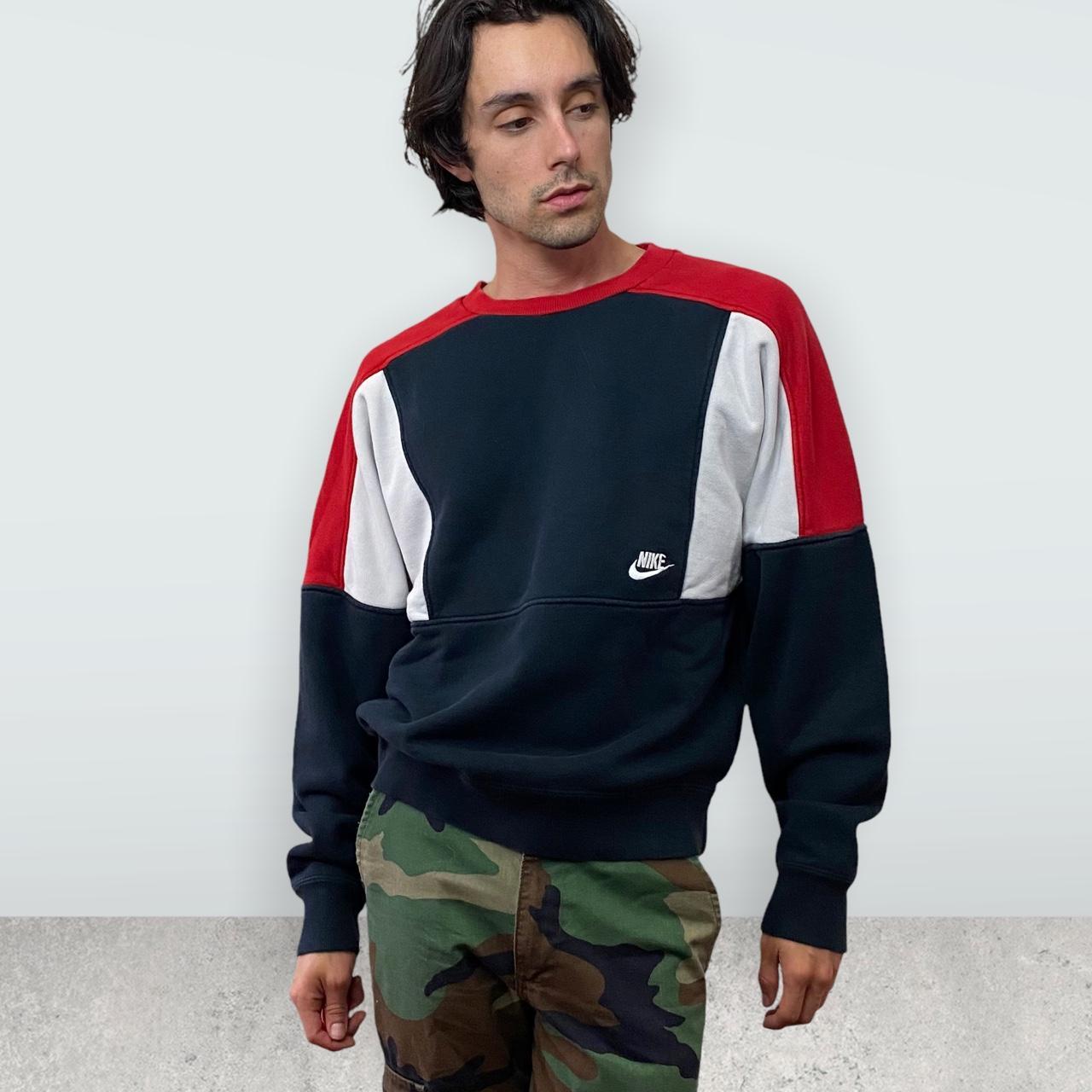 nike color block crewneck