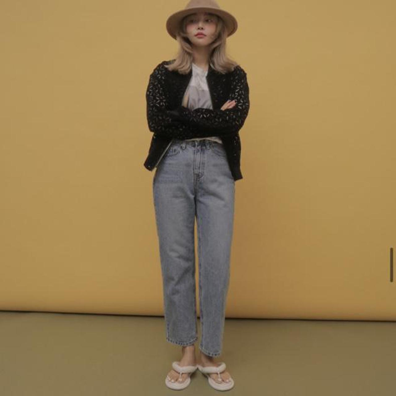 stylenanda blue denim jeans • marked size M Depop