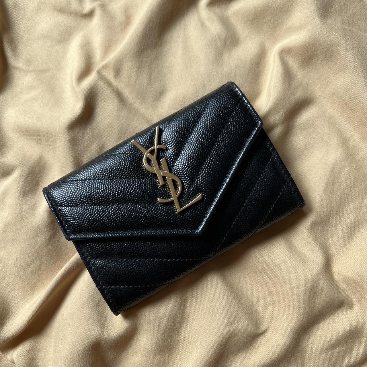 ysl black cassandre matelasse small flap envelope... - Depop