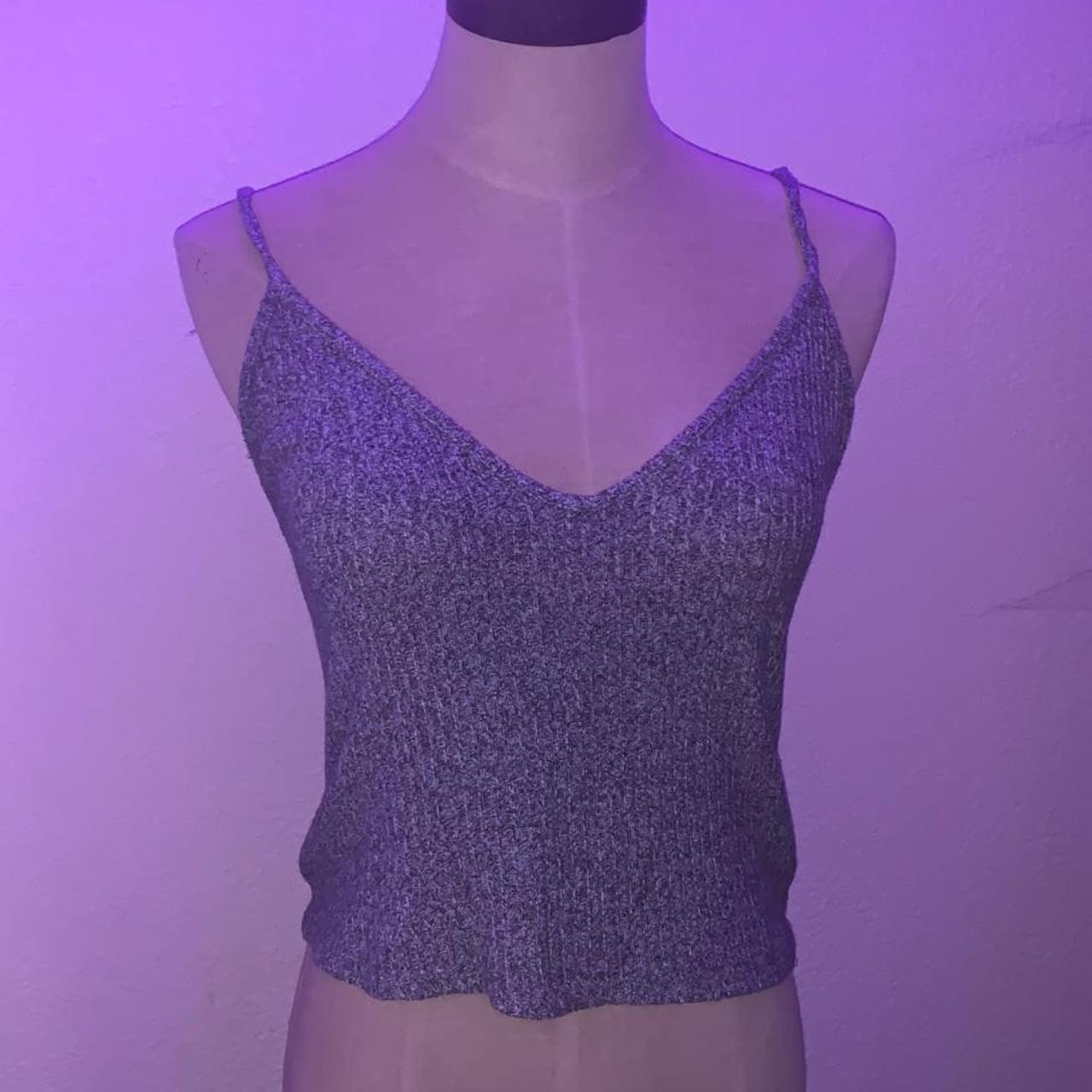 Brandy Melville gray tank crop top one size... Depop